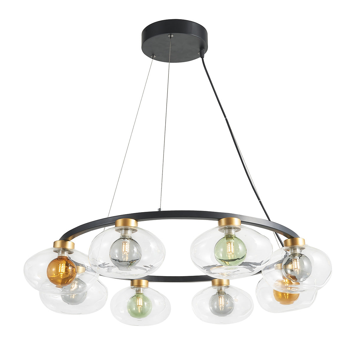 Modern Circular Glass Lampshade Pendant Light Φ800 × H1500