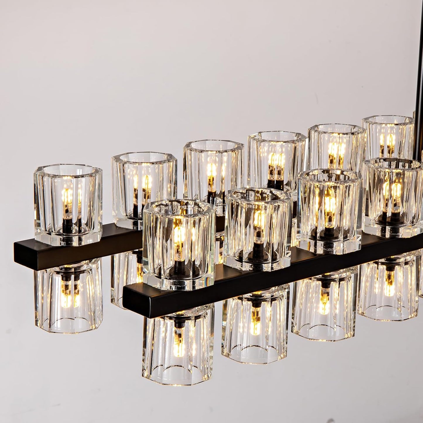 Modern Crystal Chandelier – Gold / Black – Multiple Sizes & Shapes