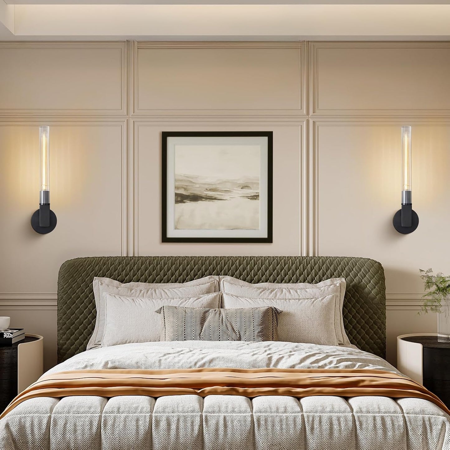 Modern glass tube chandelier