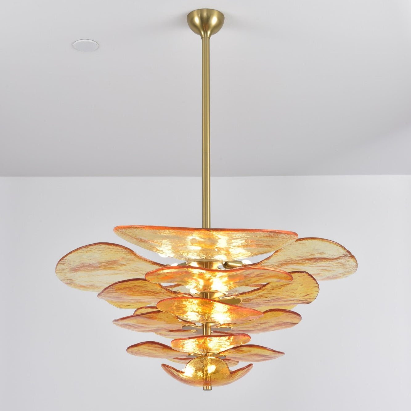Petals Gold Murano Chandelier - YIOSI