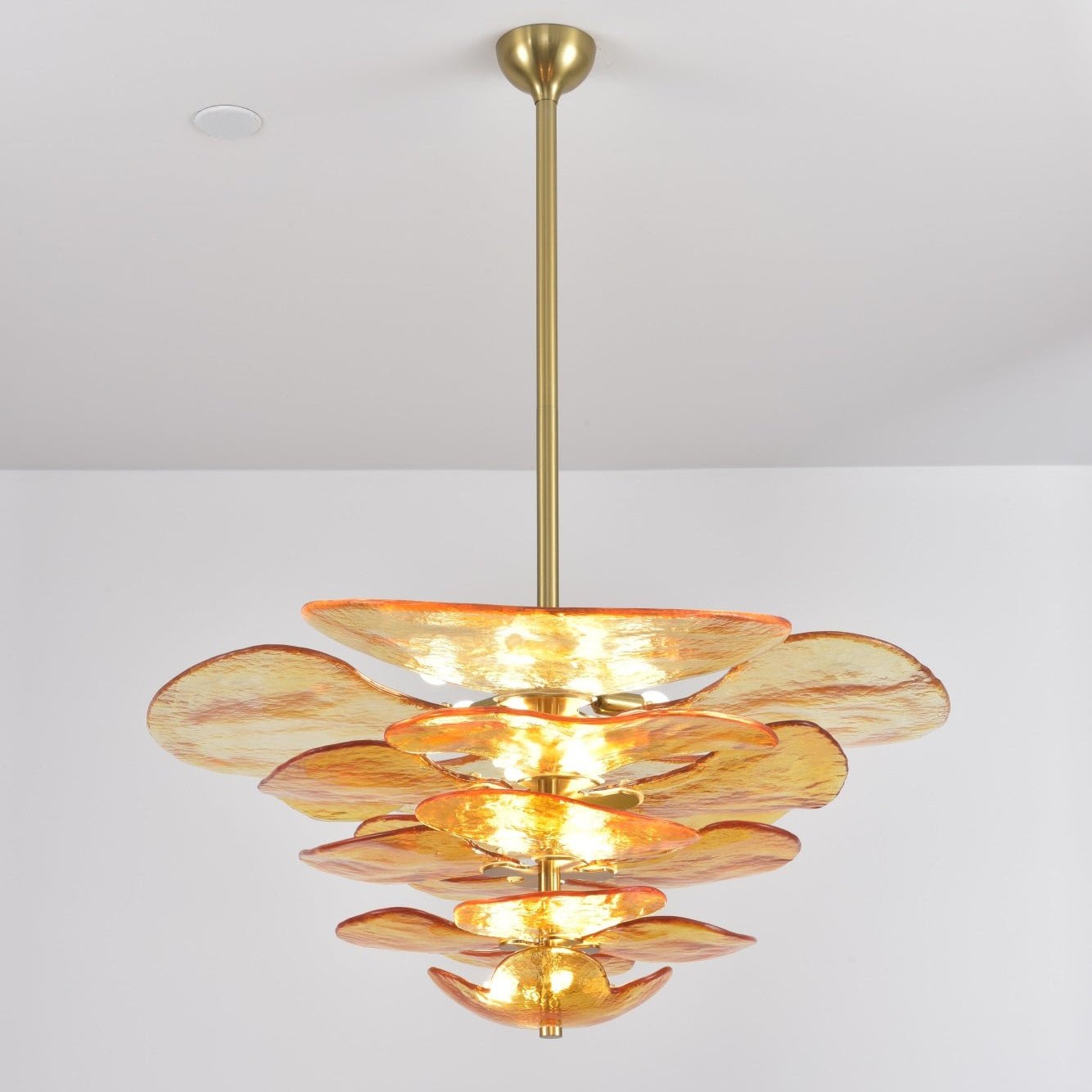 Petals Gold Murano Chandelier - YIOSI