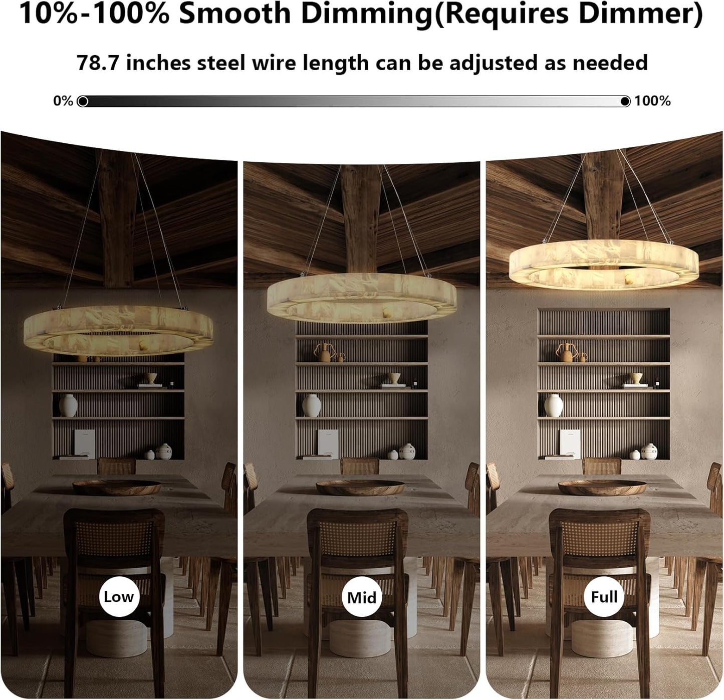 Modern alabaster chandelier