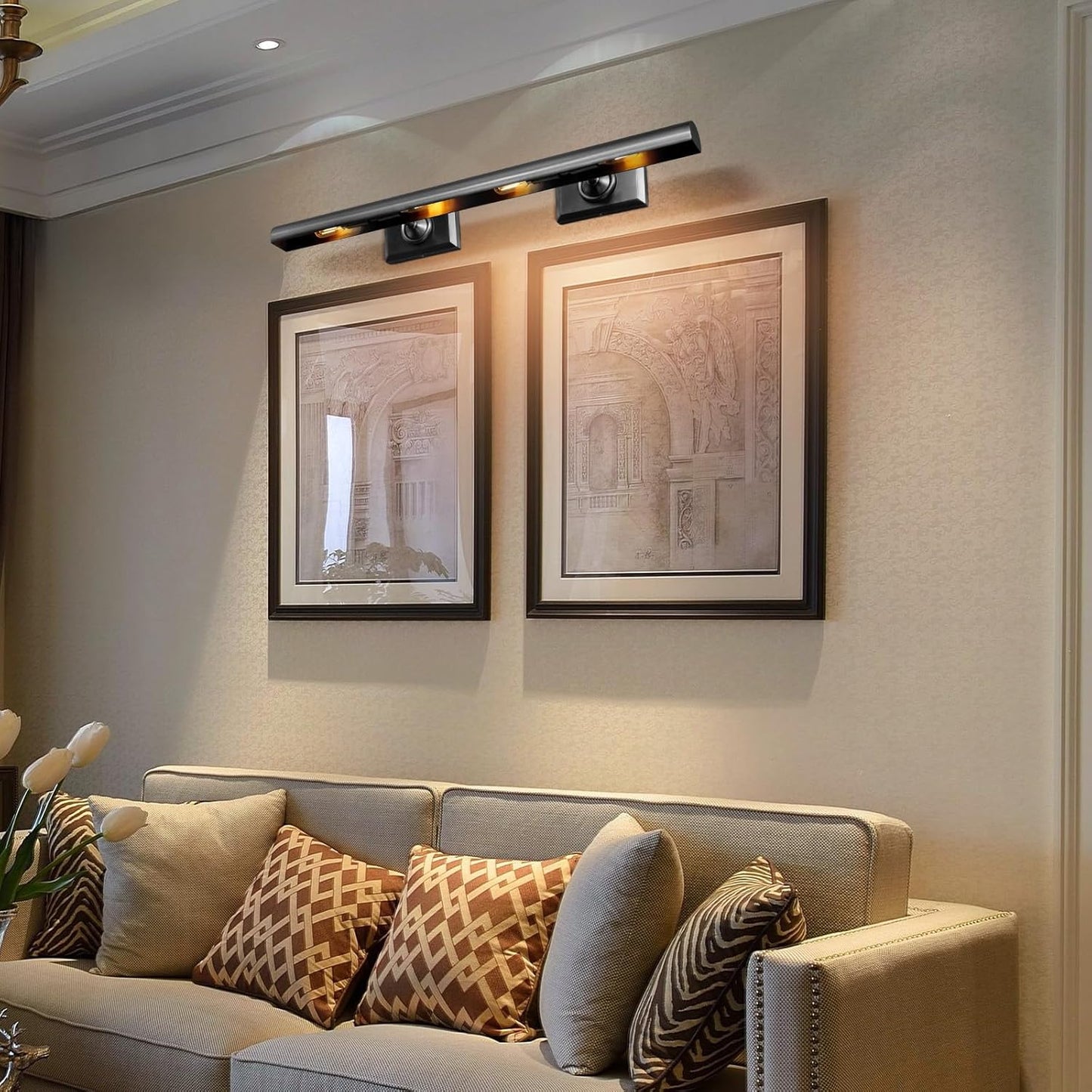 Wall-mounted mirror front wall lamp