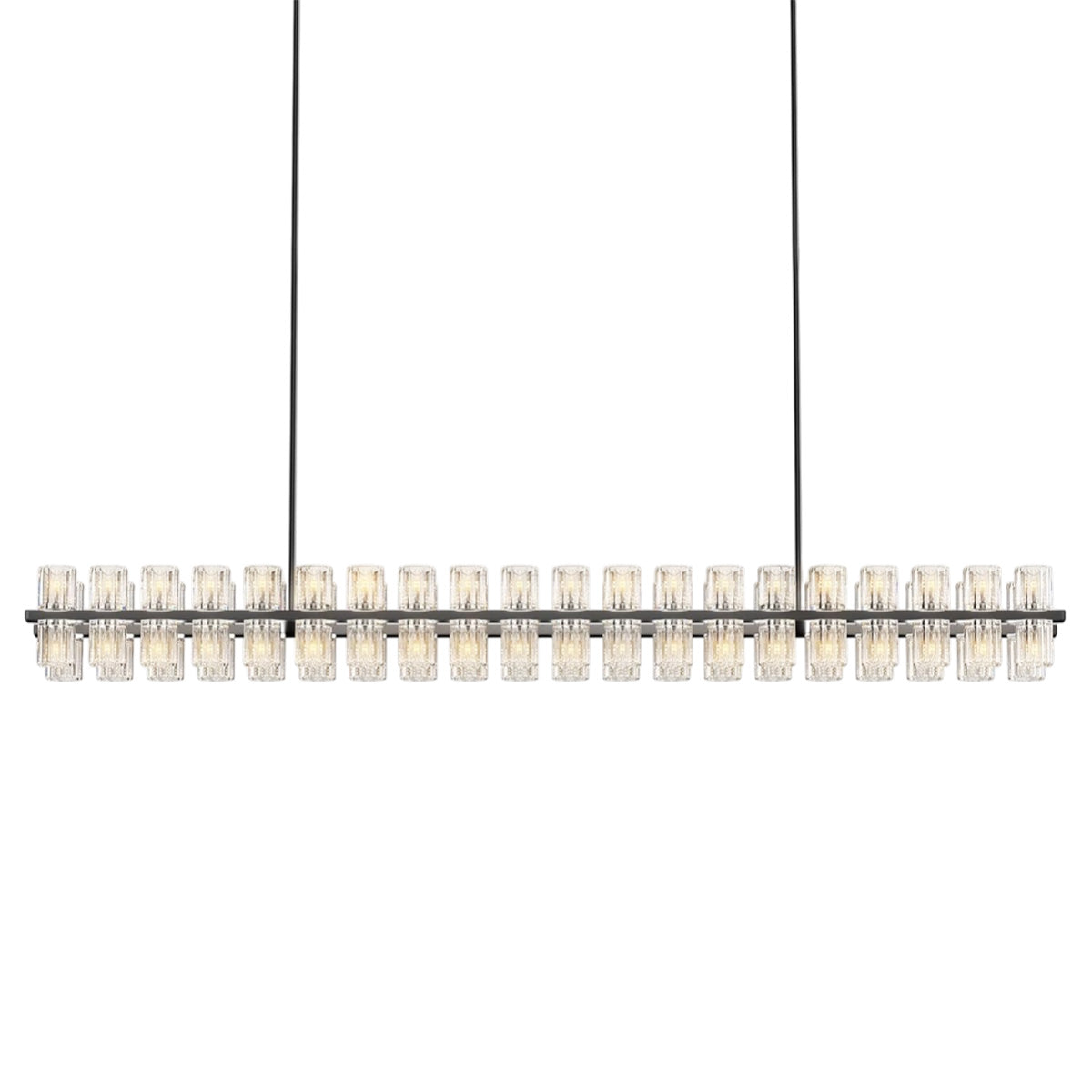 Modern Crystal Chandelier – Gold / Black – Multiple Sizes & Shapes Black / Rectangular - 72in