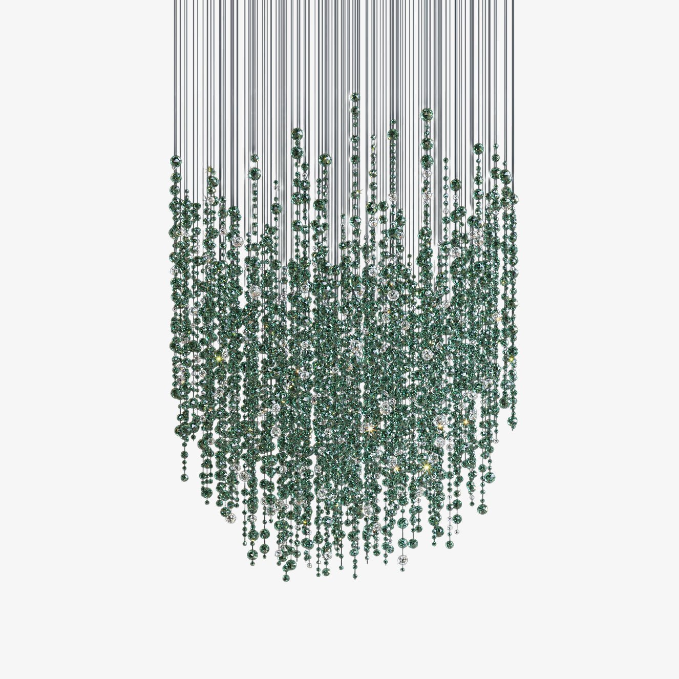Emerald Rainfall Crystal Customize Chandelier - YIOSI