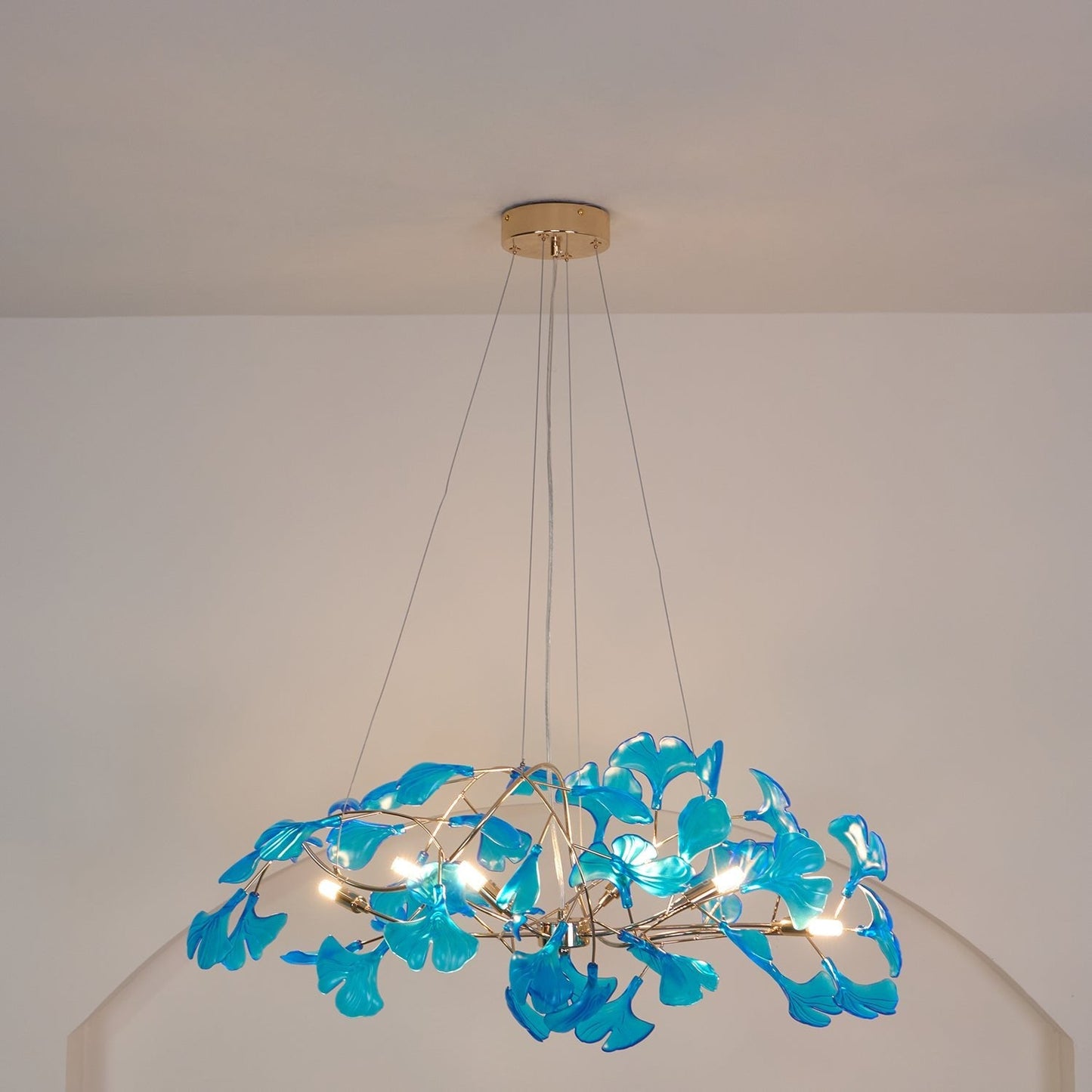 Acrylic Ginkgo Leaf Chandelier - YIOSI