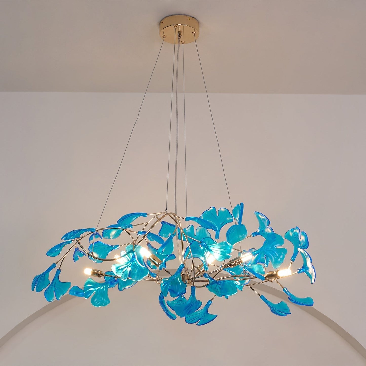 Acrylic Ginkgo Leaf Chandelier - YIOSI