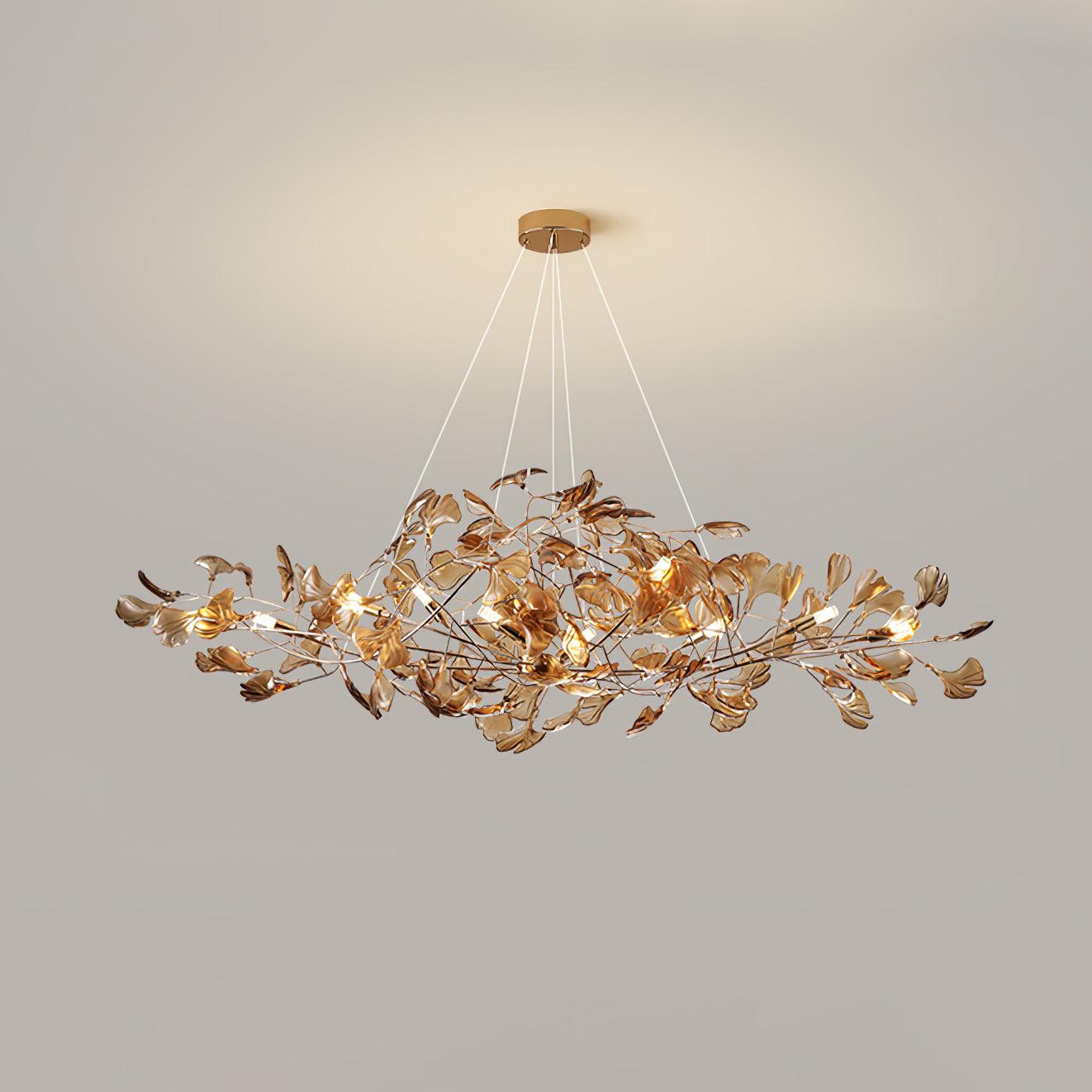 Acrylic Ginkgo Leaf Chandelier - YIOSI