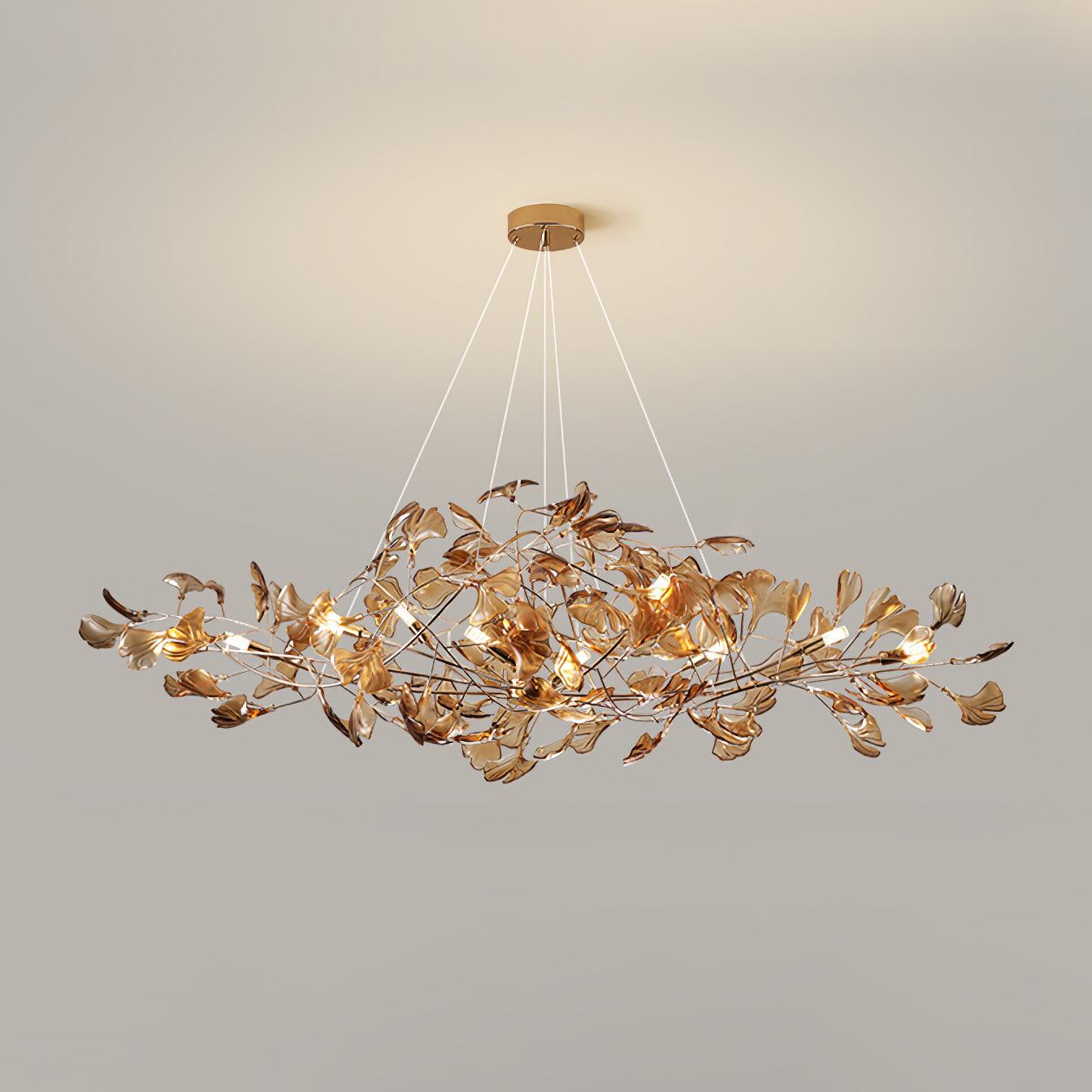 Acrylic Ginkgo Leaf Chandelier - YIOSI