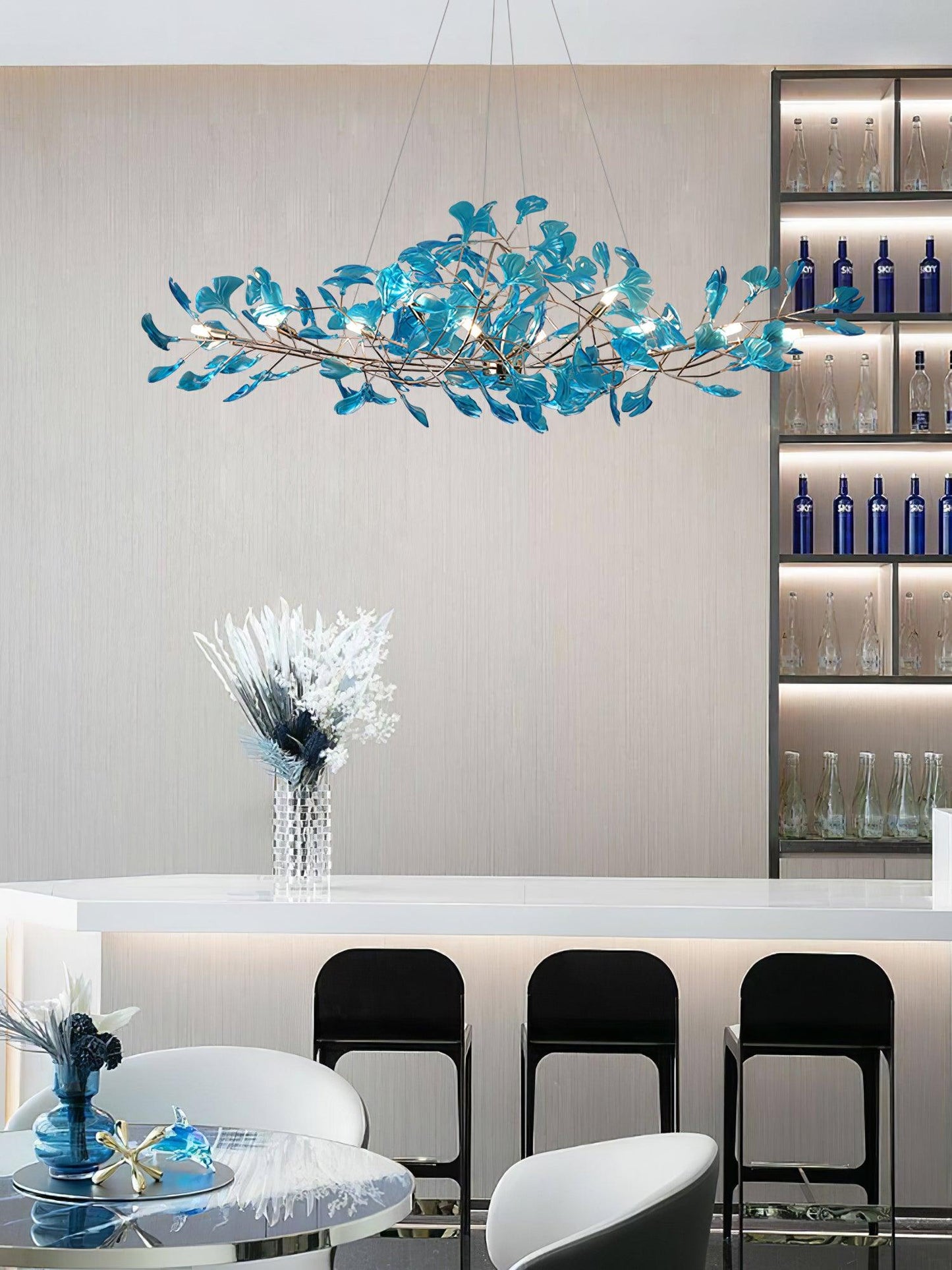 Acrylic Ginkgo Leaf Chandelier - YIOSI