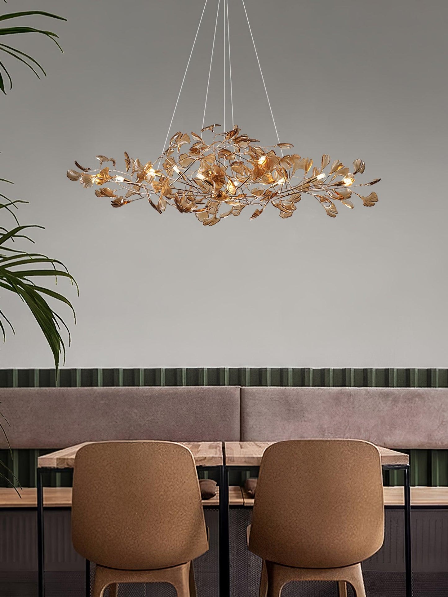 Acrylic Ginkgo Leaf Chandelier - YIOSI