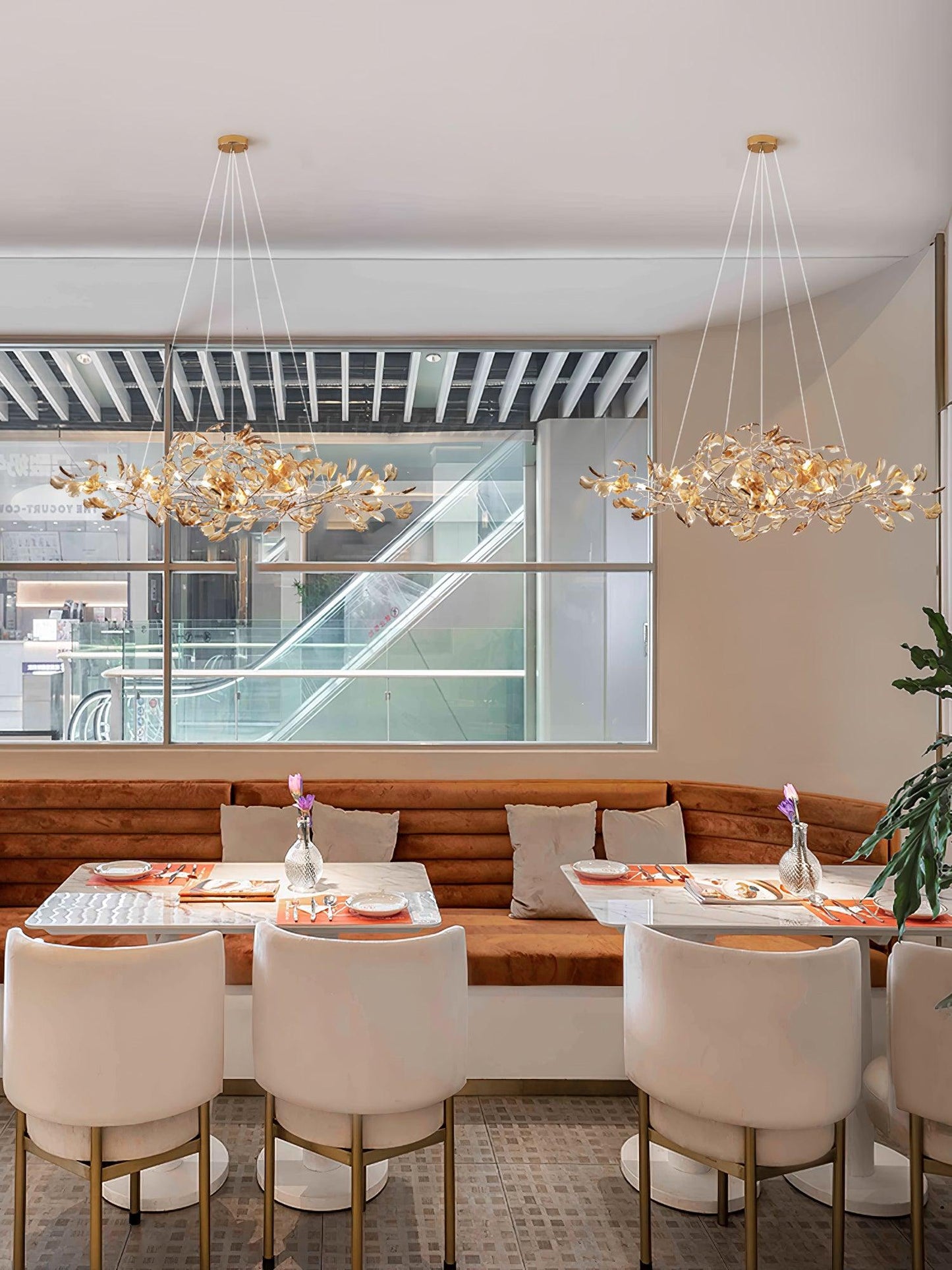 Acrylic Ginkgo Leaf Chandelier - YIOSI