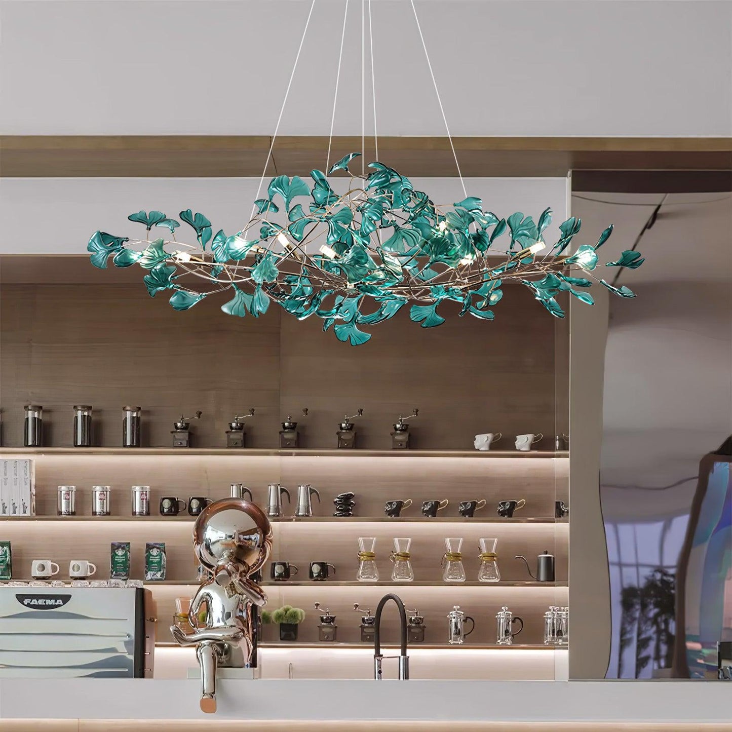 Acrylic Ginkgo Leaf Chandelier - YIOSI