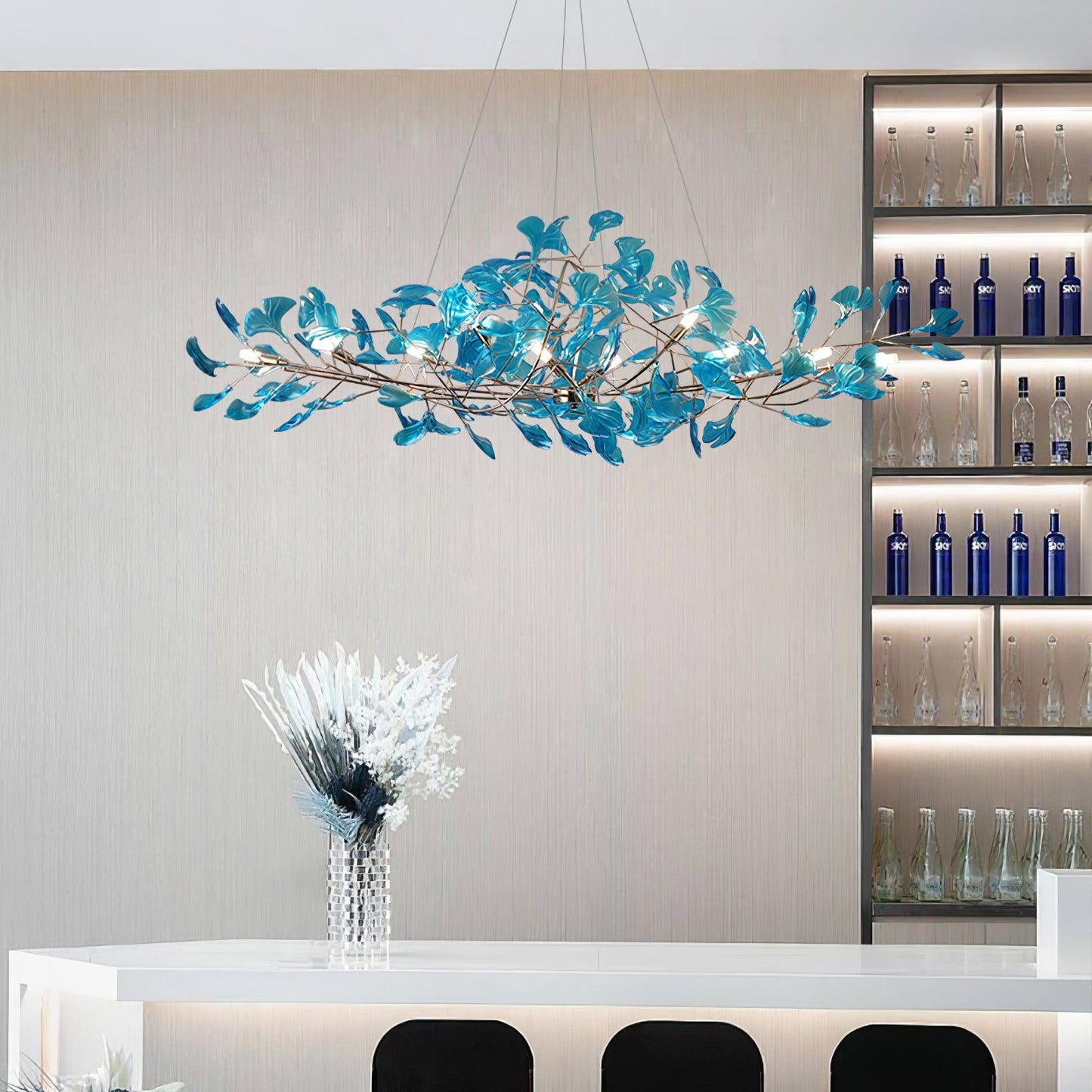 Acrylic Ginkgo Leaf Chandelier - YIOSI