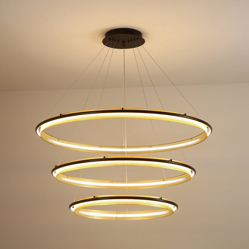 Acrylic LED Round Chandelier - YIOSI