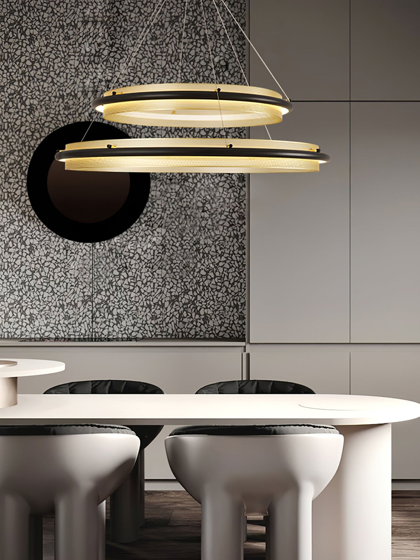 Acrylic LED Round Chandelier - YIOSI