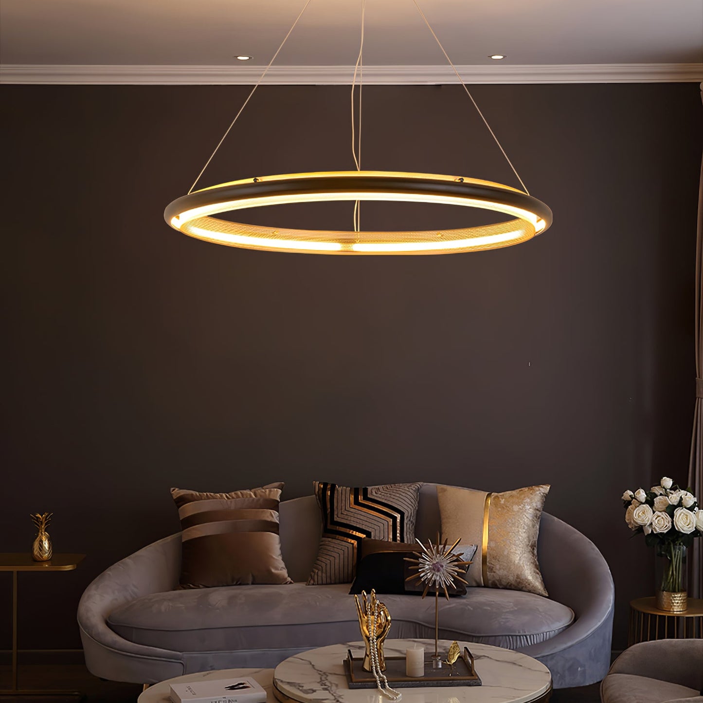 Acrylic LED Round Chandelier - YIOSI