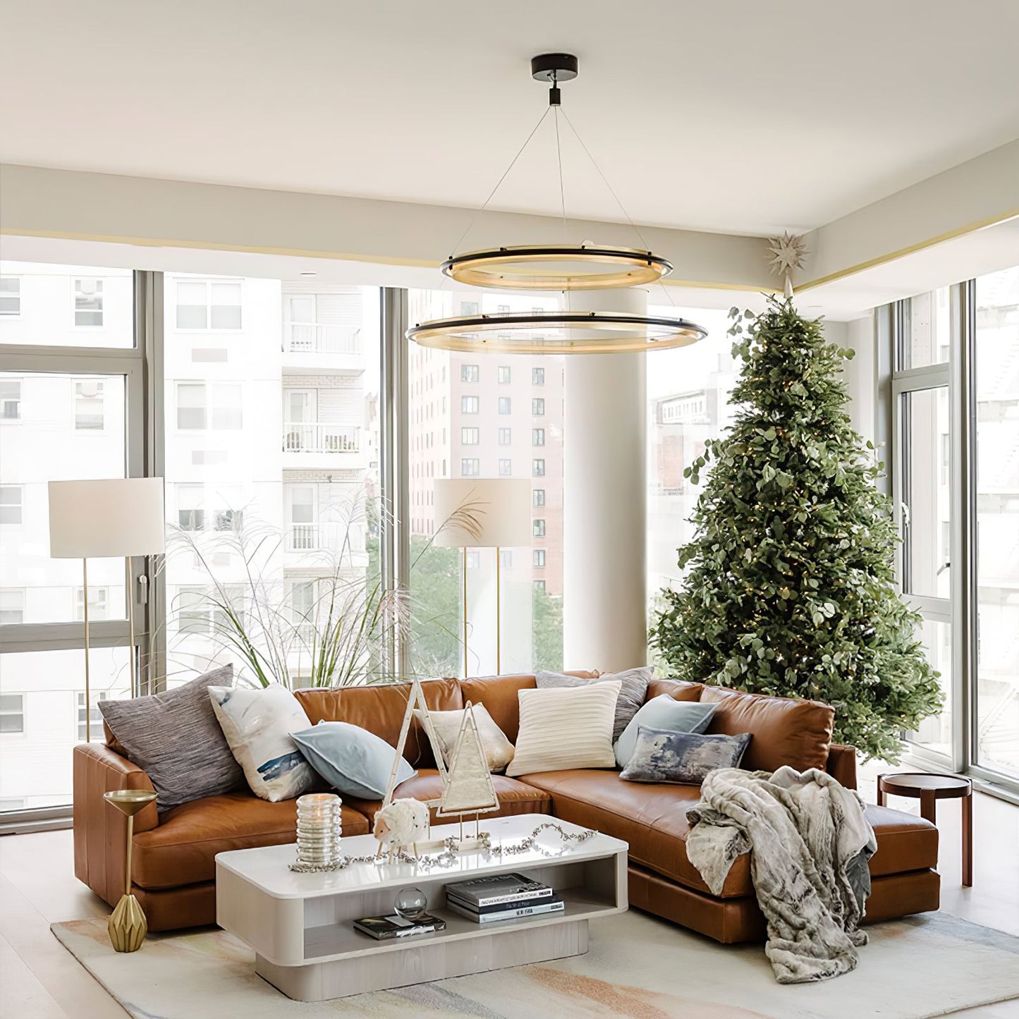 Acrylic LED Round Chandelier - YIOSI