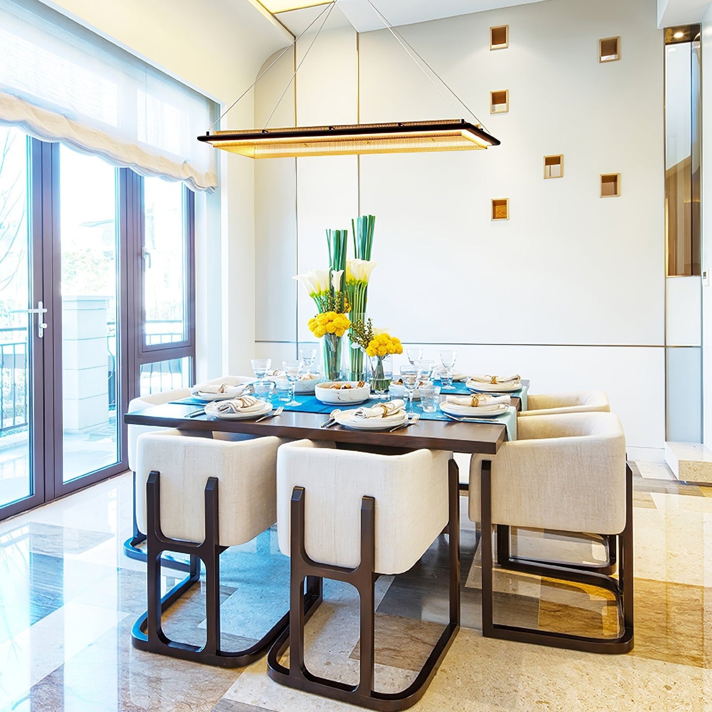 Acrylic LED Round Chandelier - YIOSI