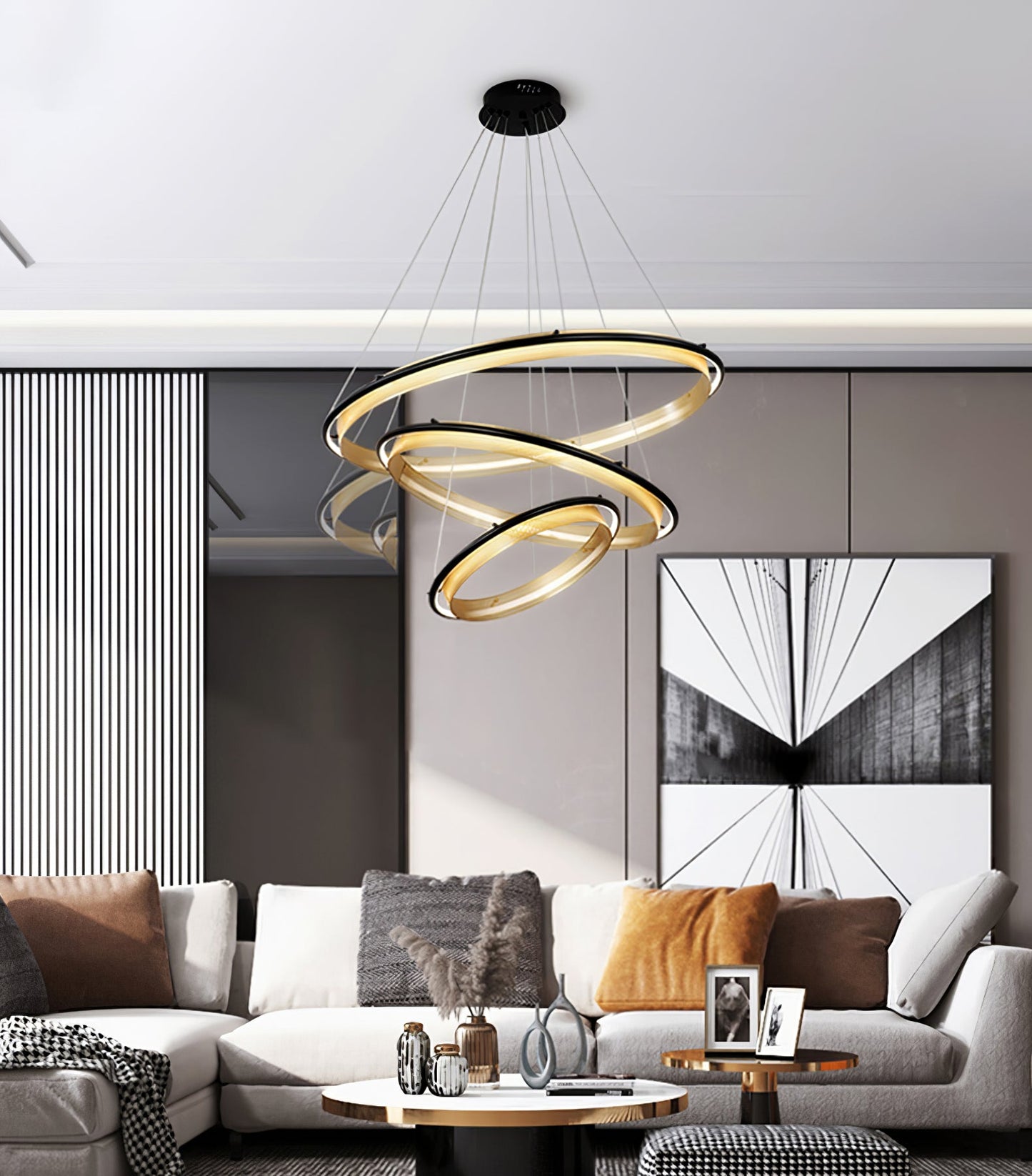 Acrylic LED Round Chandelier - YIOSI
