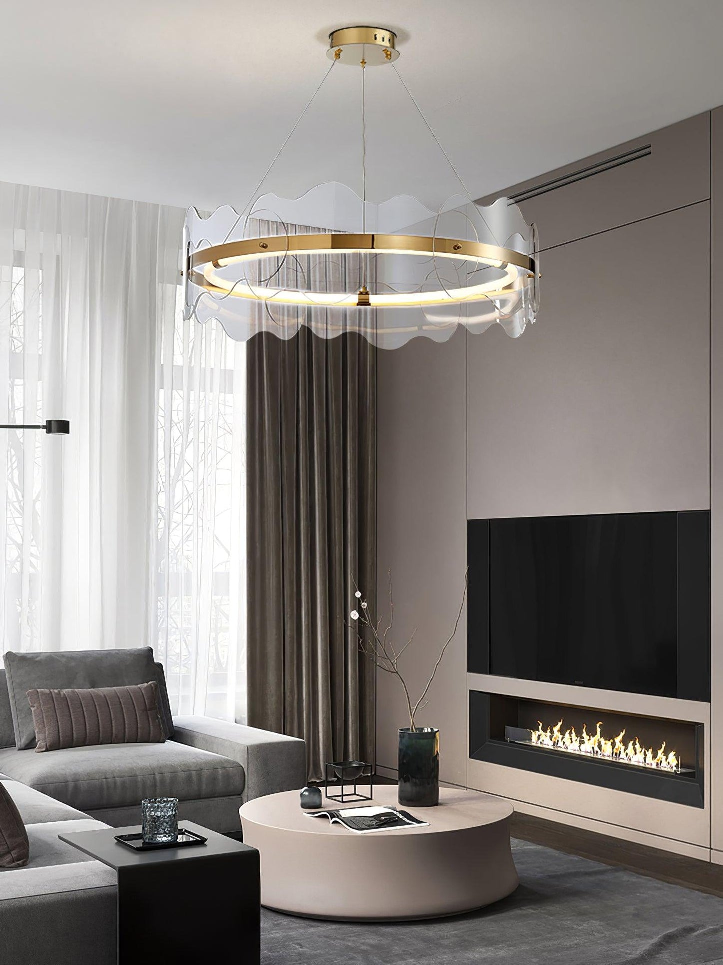 Acrylic Wave Chandelier - YIOSI