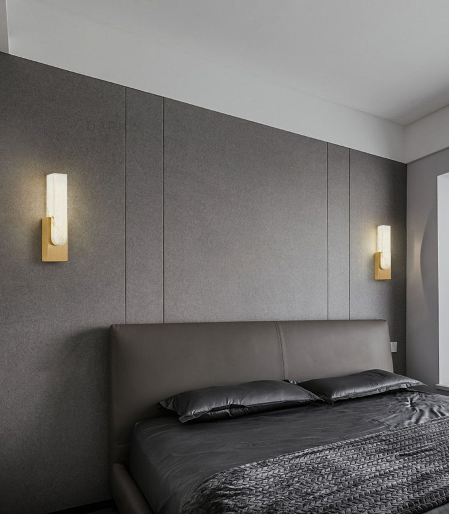 Agatha Alabaster LED Wall Lamp – Copper, Black, White Finish