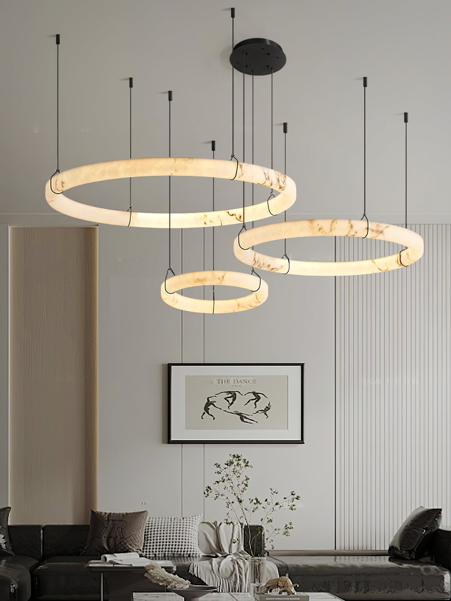 Alabaster Ring Pendant Lamp - YIOSI