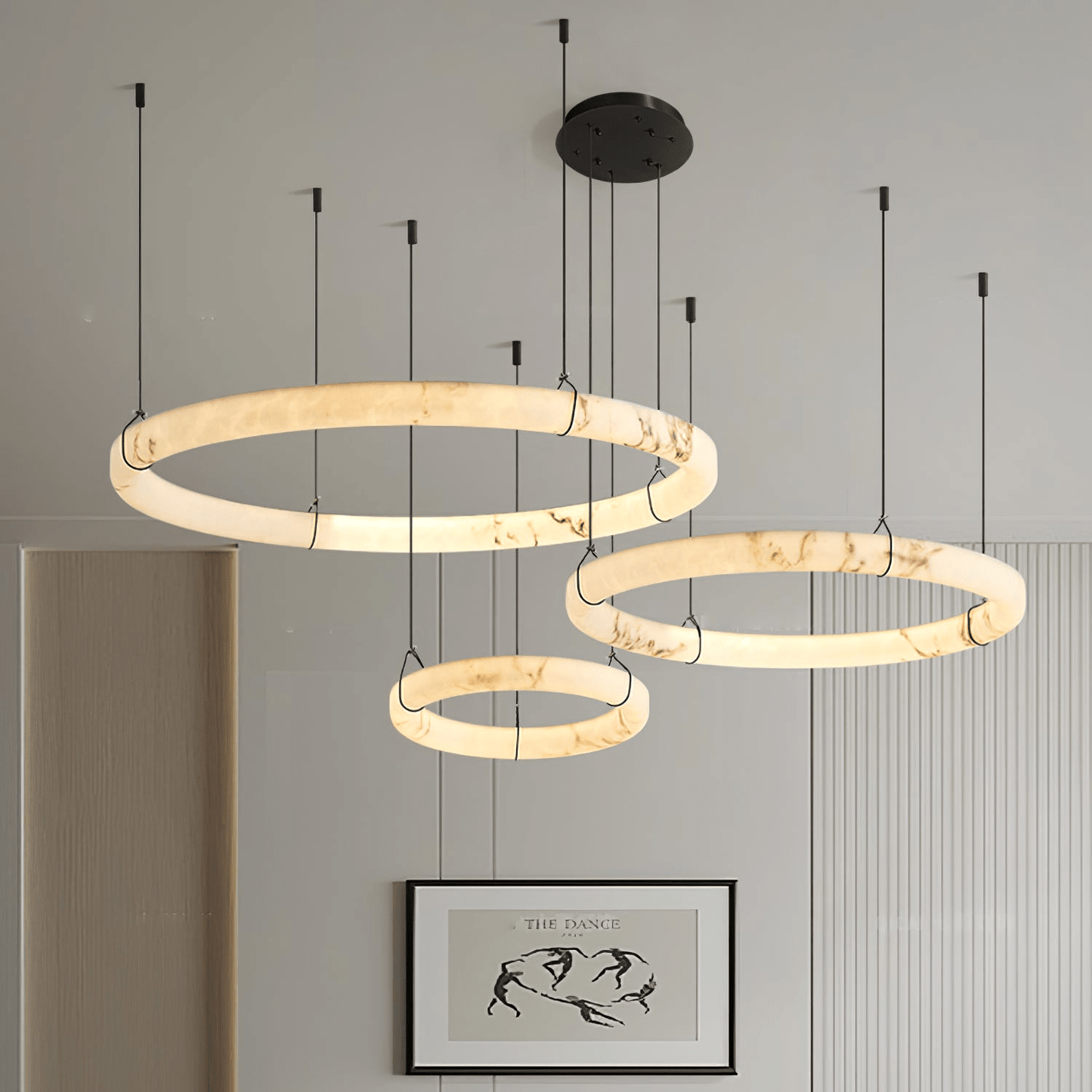 Alabaster Ring Pendant Lamp - YIOSI