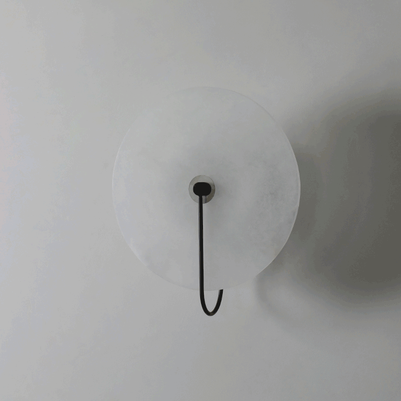 Vakkerlight Alabaster LED Wall Lamp with Gold Black Finish