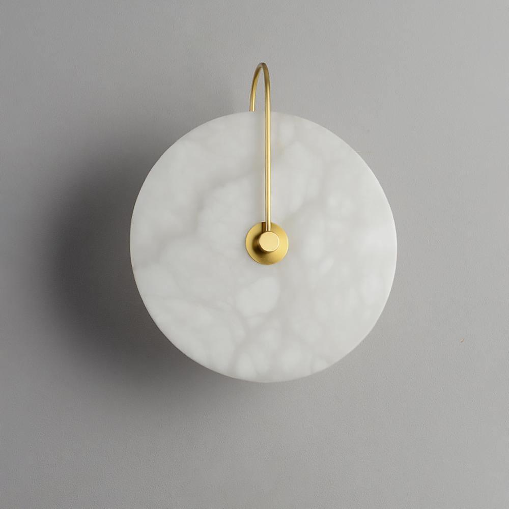 Vakkerlight Alabaster LED Wall Lamp with Gold Black Finish