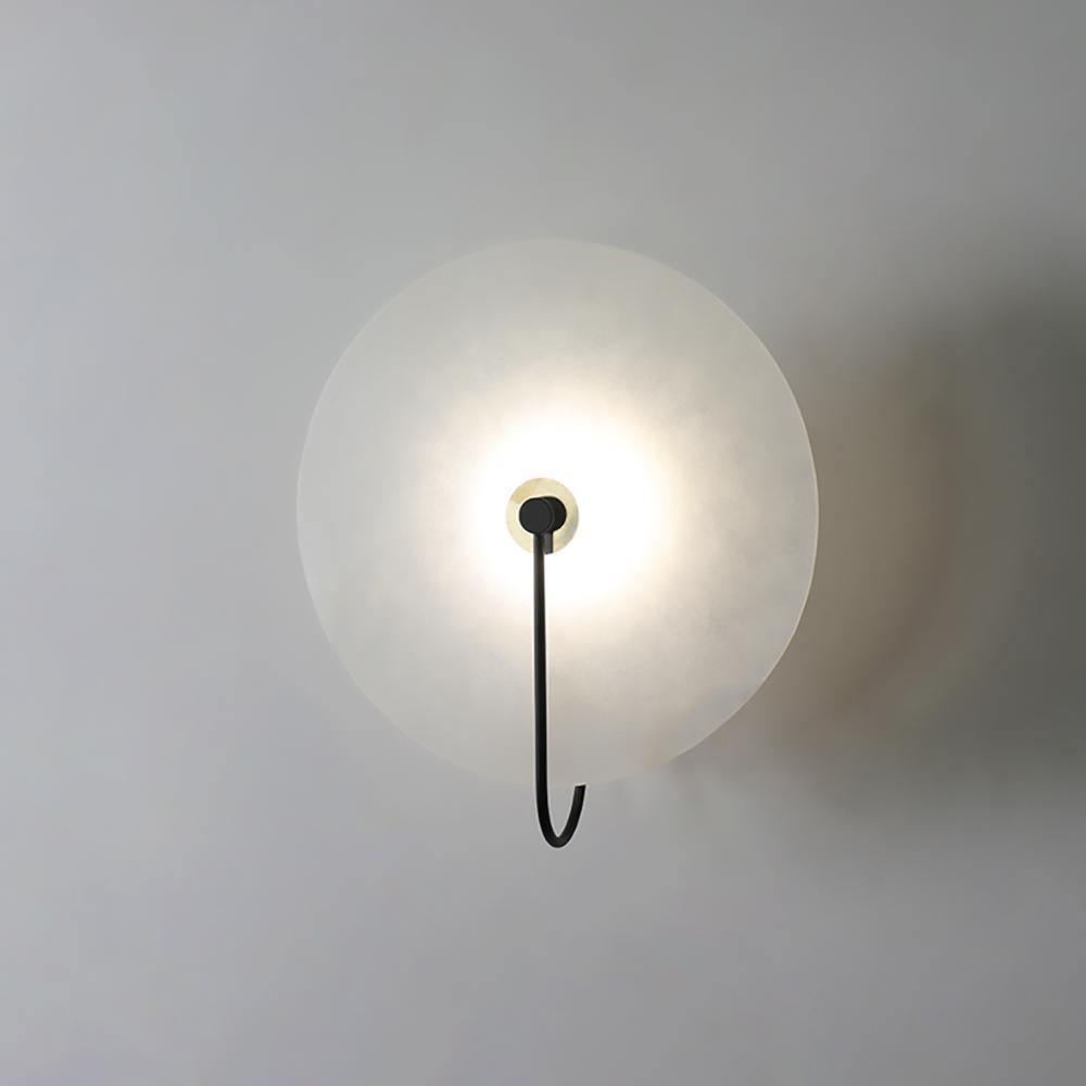 Vakkerlight Alabaster LED Wall Lamp with Gold Black Finish