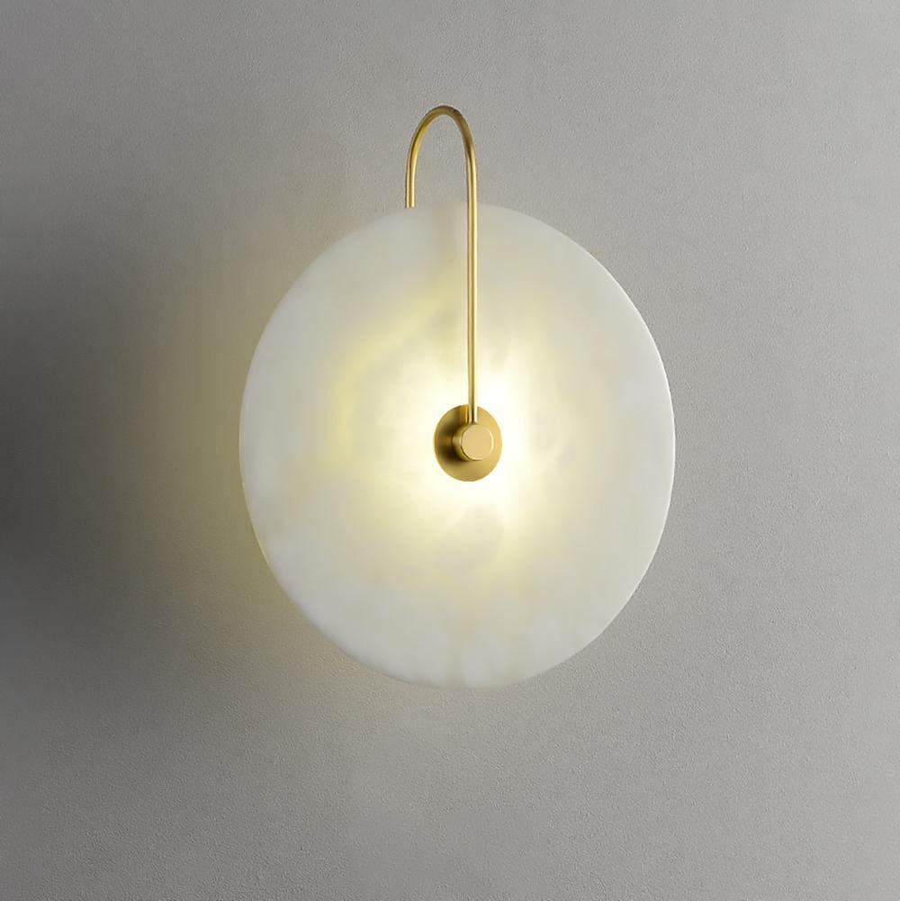 Vakkerlight Alabaster LED Wall Lamp with Gold Black Finish