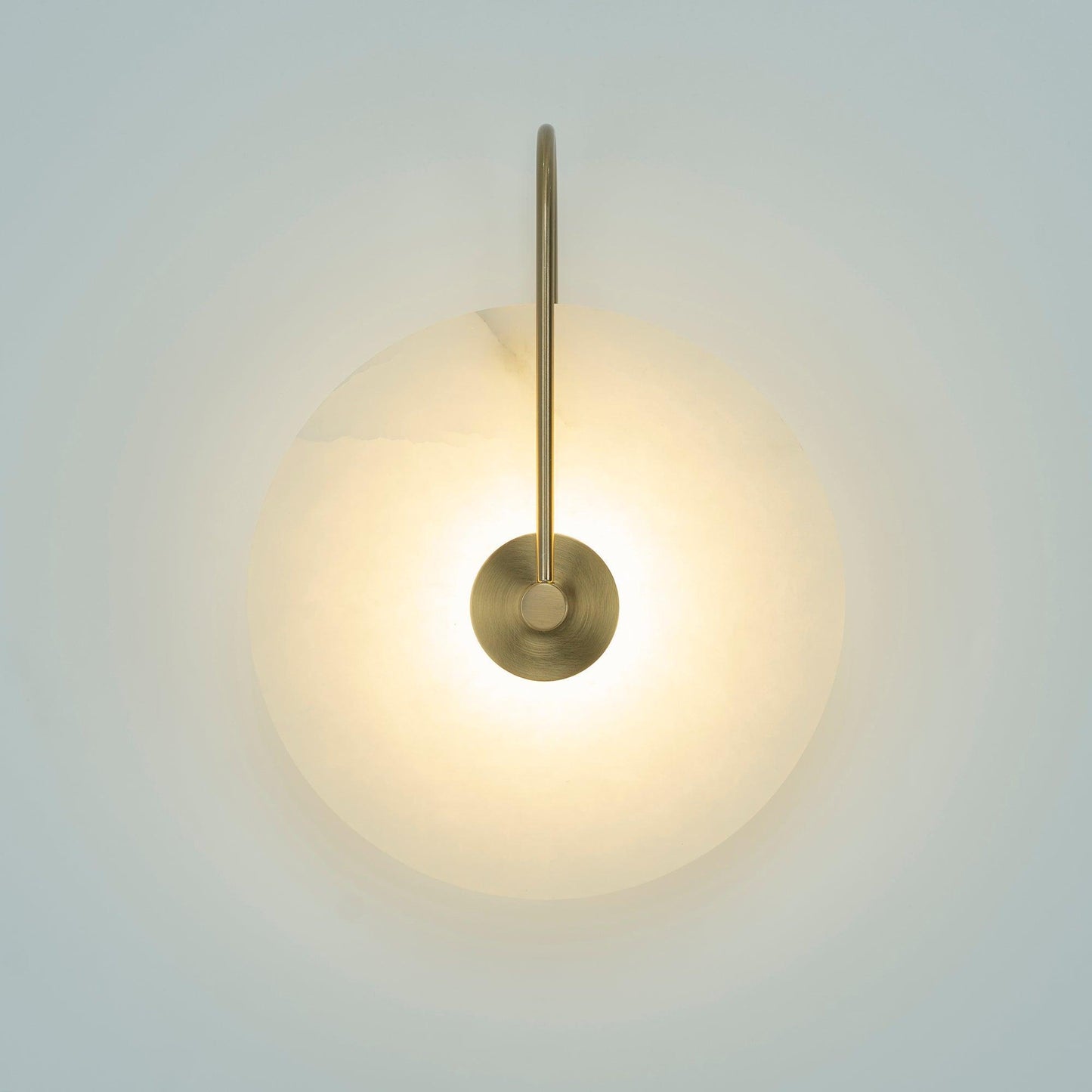 Vakkerlight Alabaster LED Wall Lamp with Gold Black Finish