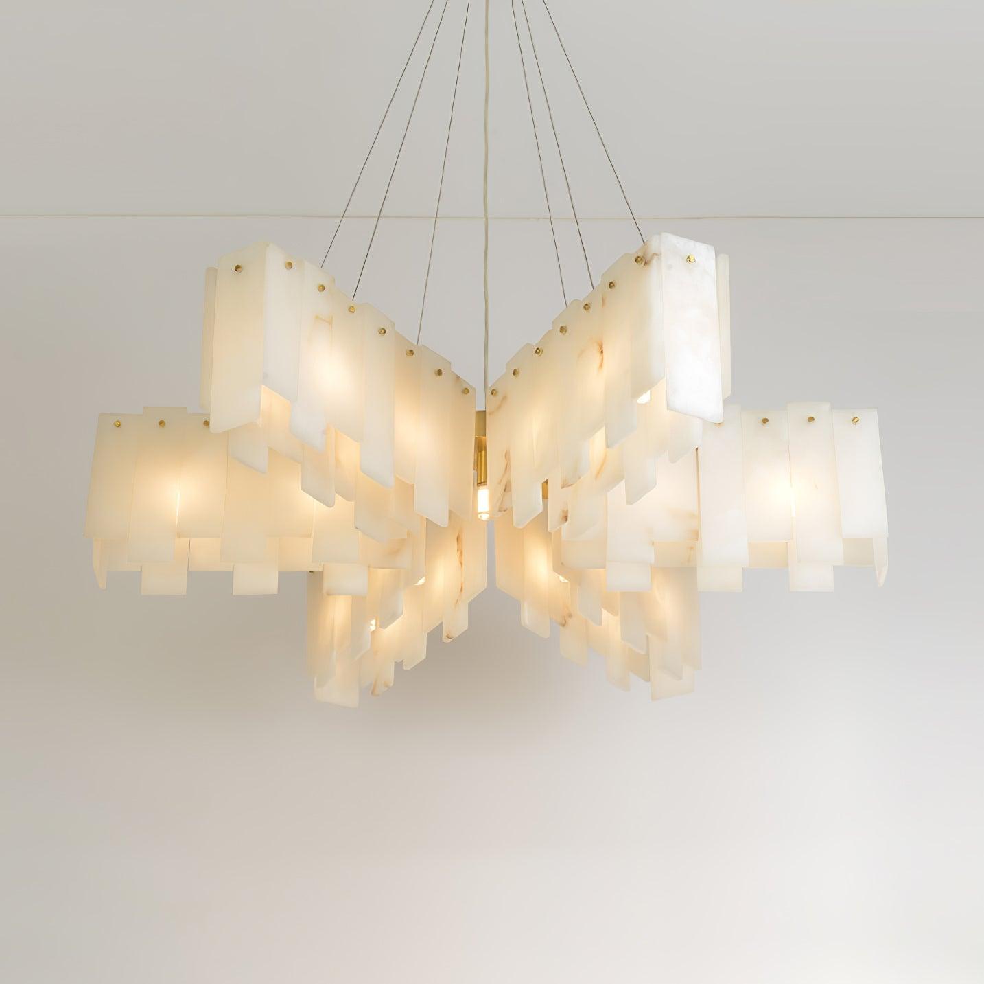 Alabaster Cascade Tiered Chandelier - YIOSI