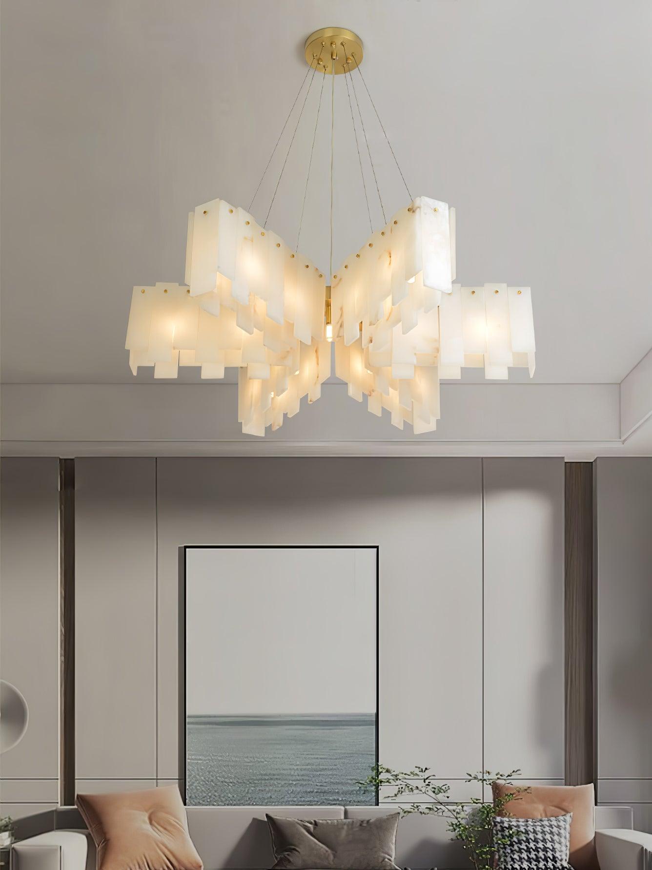 Alabaster Cascade Tiered Chandelier - YIOSI