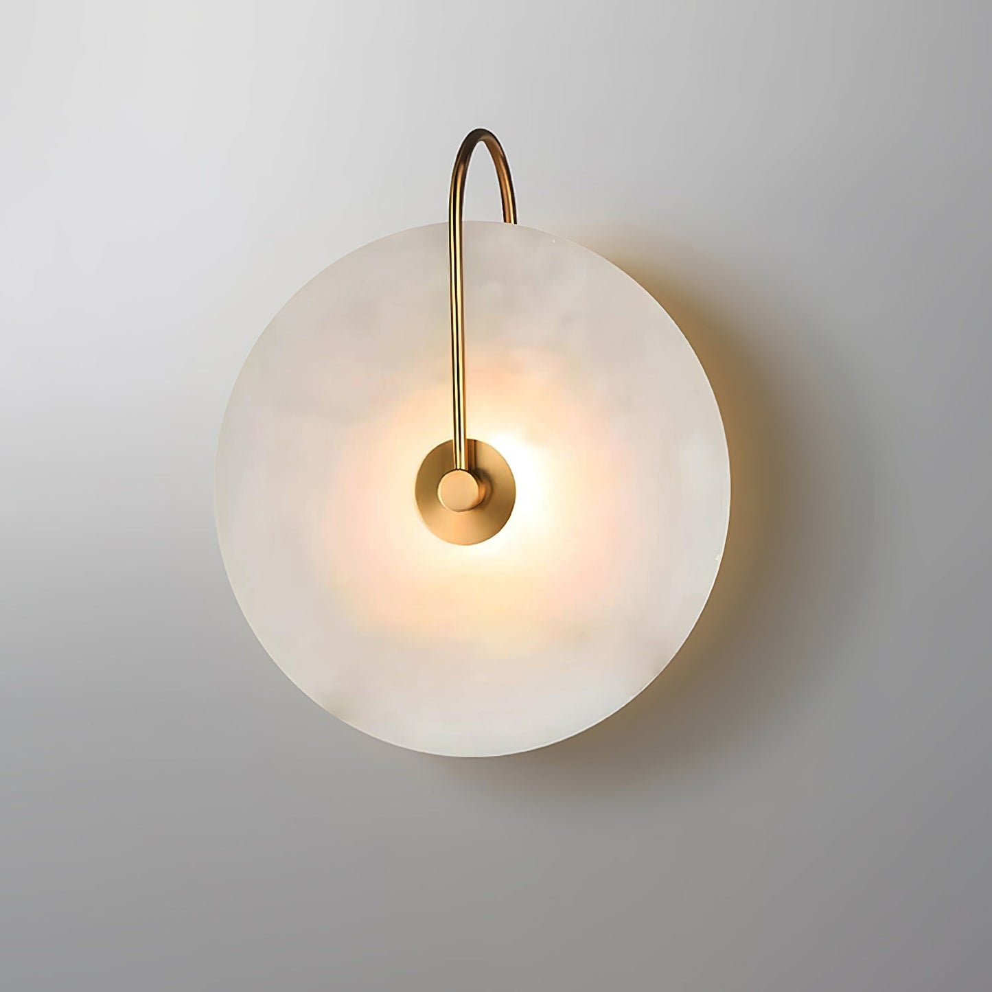 Vakkerlight Alabaster LED Wall Lamp with Gold Black Finish