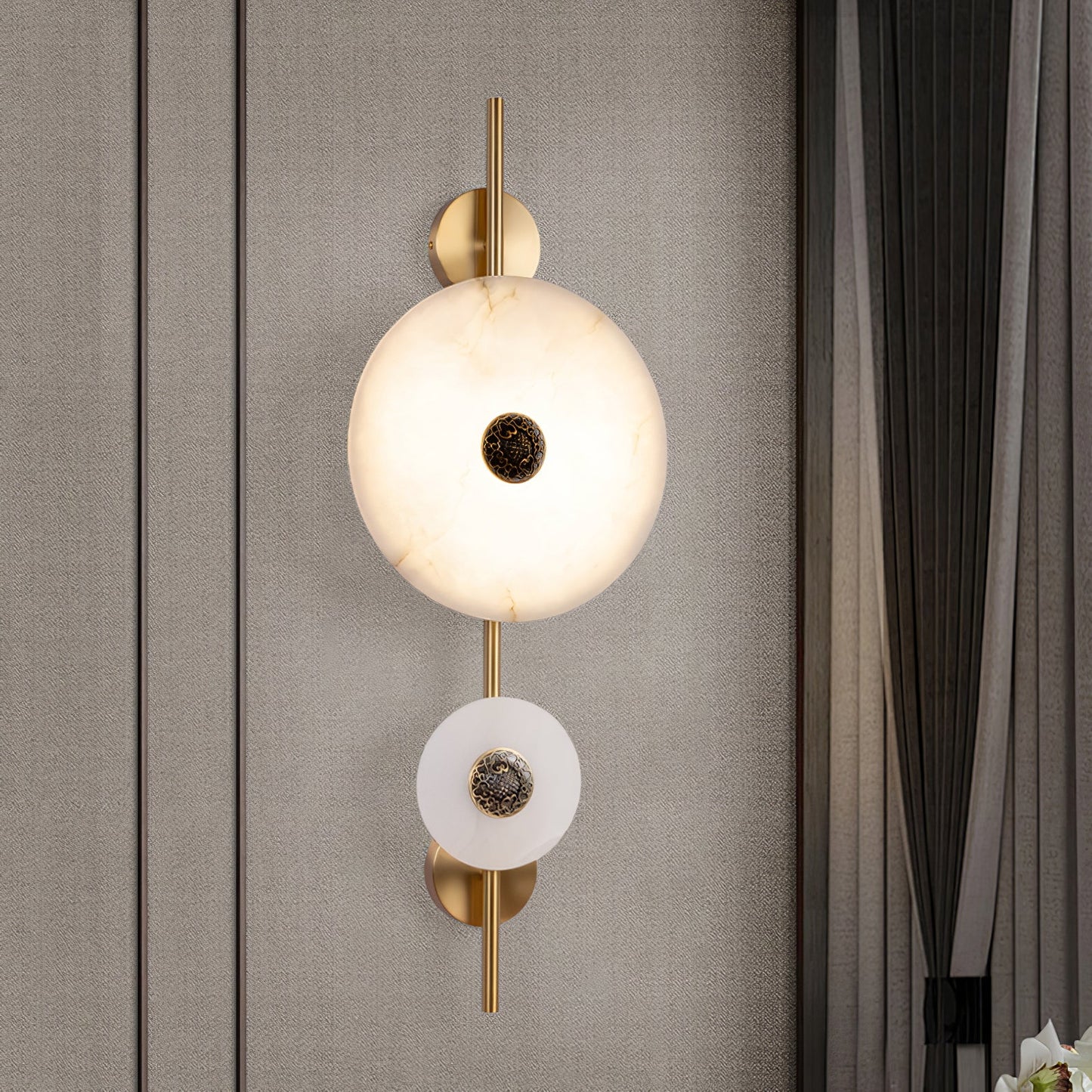 Alabaster Eclipse Wall Light - YIOSI