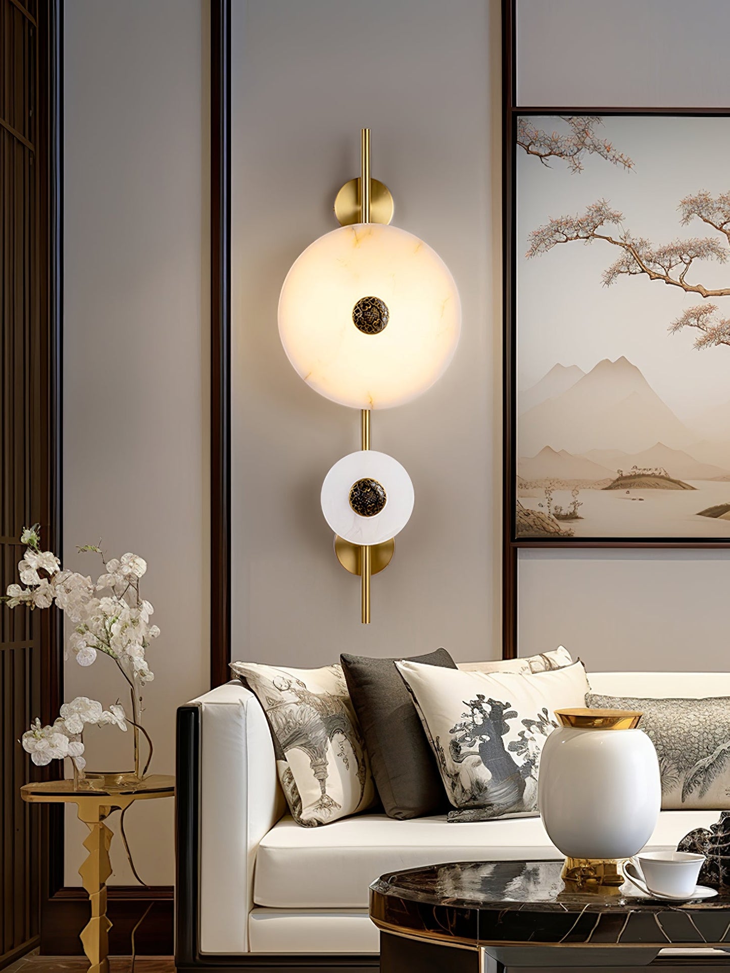 Alabaster Eclipse Wall Light - YIOSI
