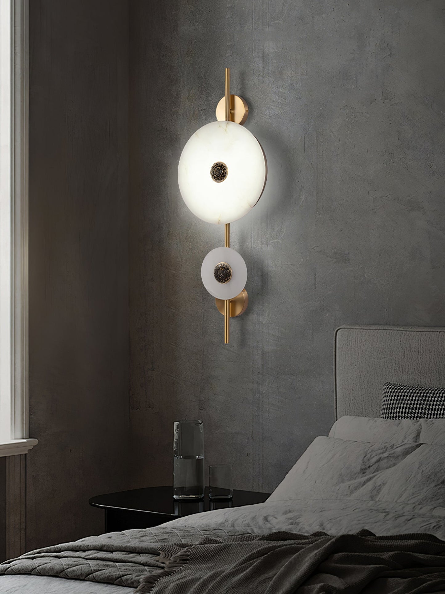 Alabaster Eclipse Wall Light - YIOSI