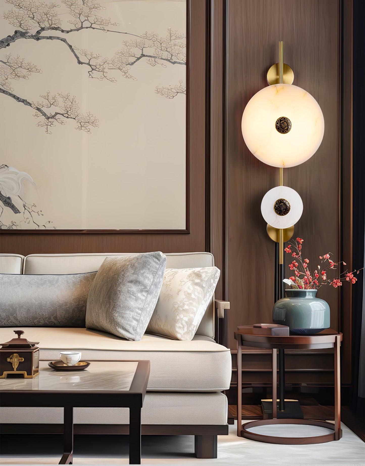 Alabaster Eclipse Wall Light - YIOSI