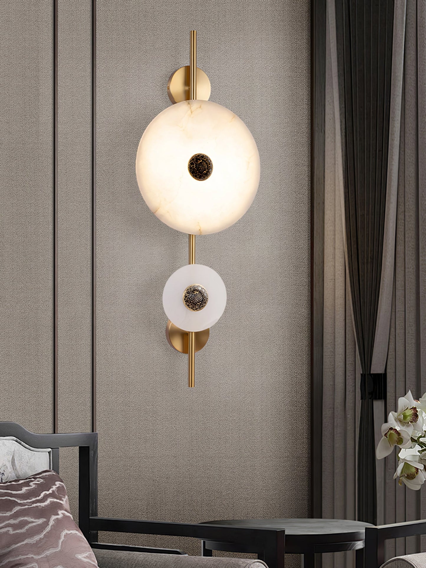 Alabaster Eclipse Wall Light - YIOSI