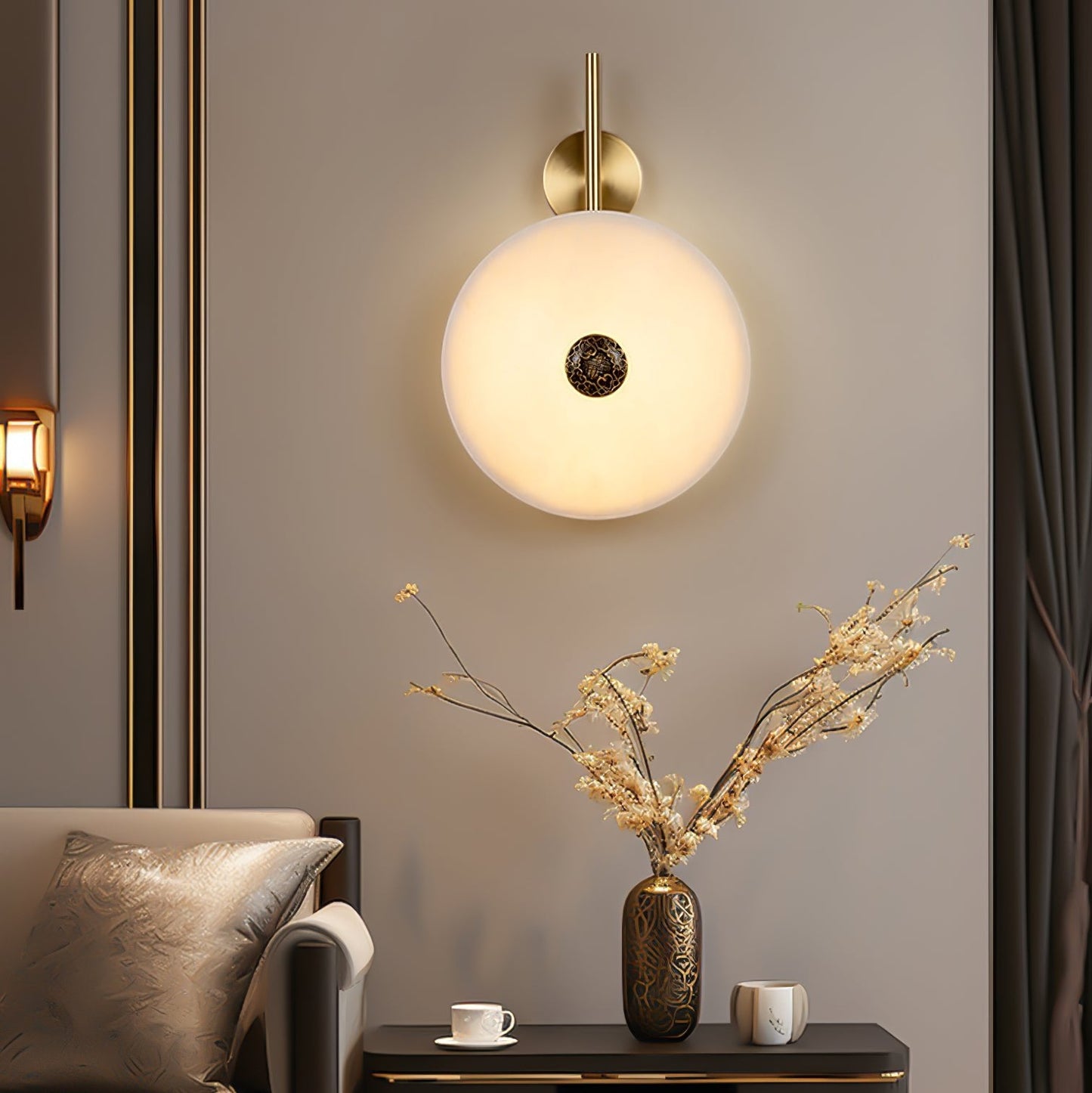 Alabaster Eclipse Wall Light - YIOSI