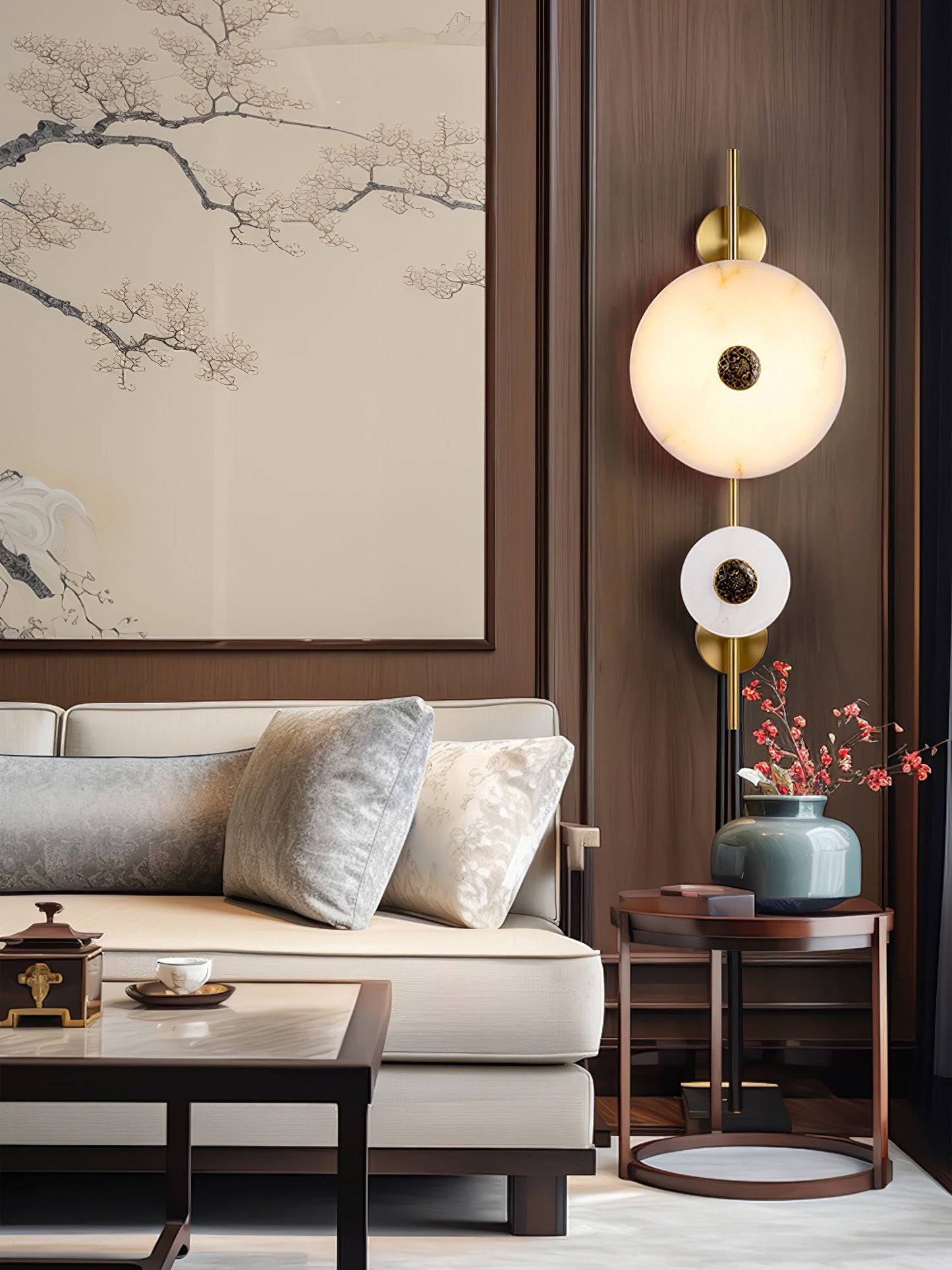 Alabaster Eclipse Wall Light - YIOSI