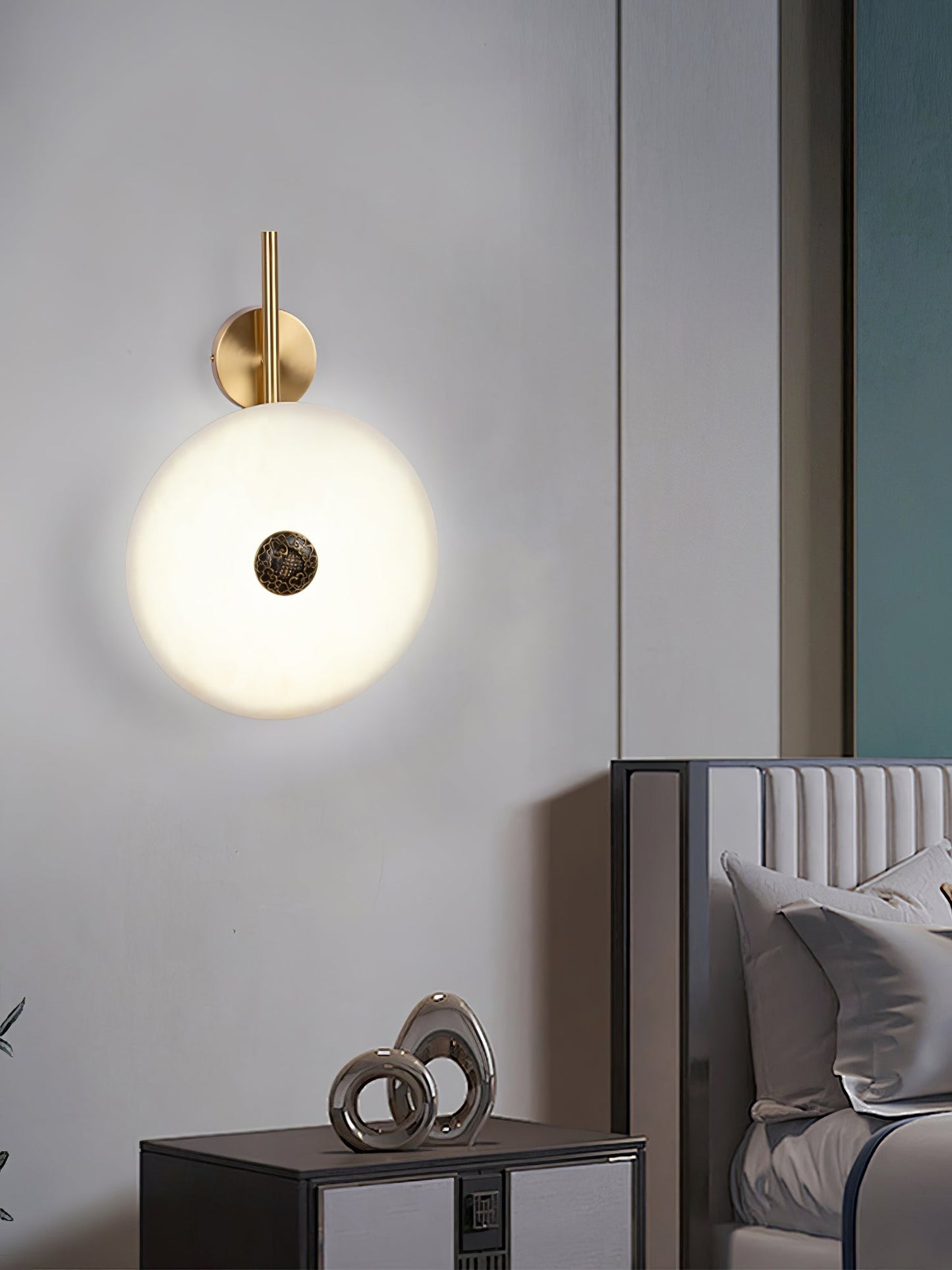 Alabaster Eclipse Wall Light - YIOSI