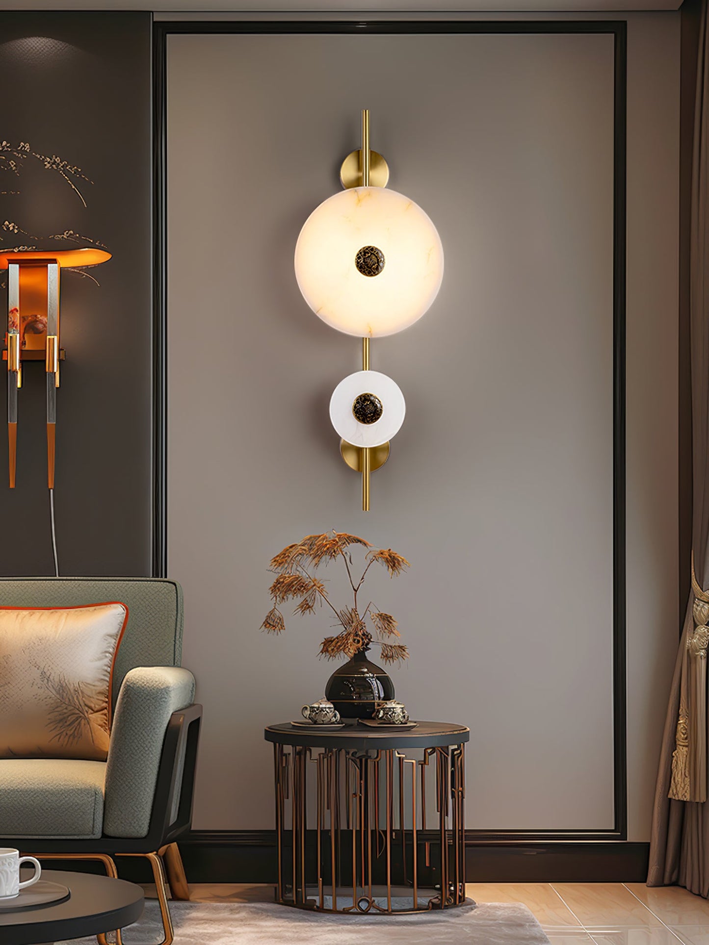 Alabaster Eclipse Wall Light - YIOSI