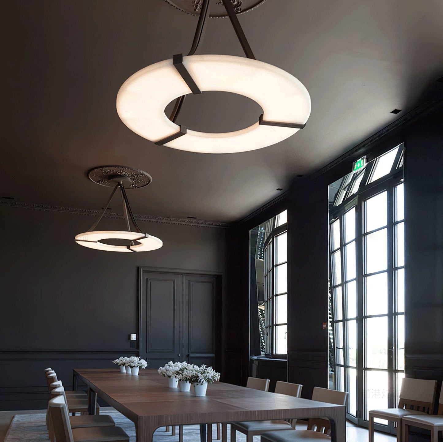 Alabaster Halo Pendant Light - YIOSI