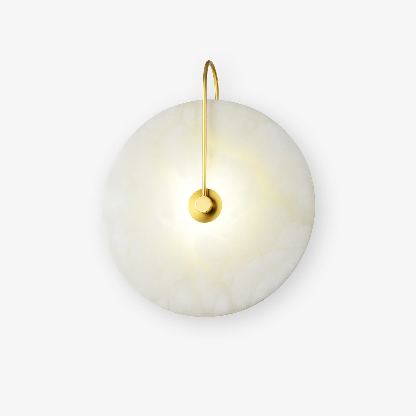 Vakkerlight Alabaster LED Wall Lamp with Gold Black Finish