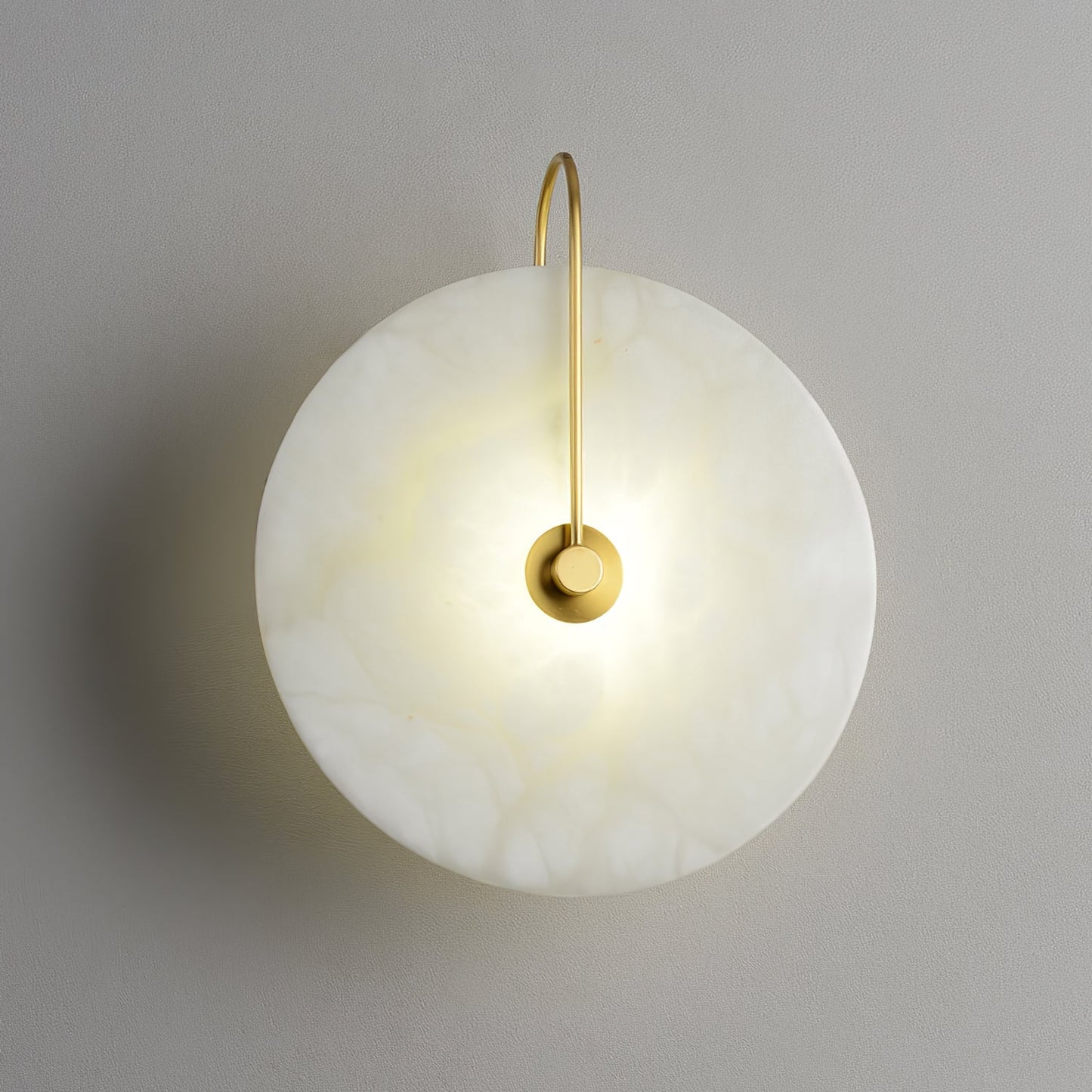 Vakkerlight Alabaster LED Wall Lamp with Gold Black Finish