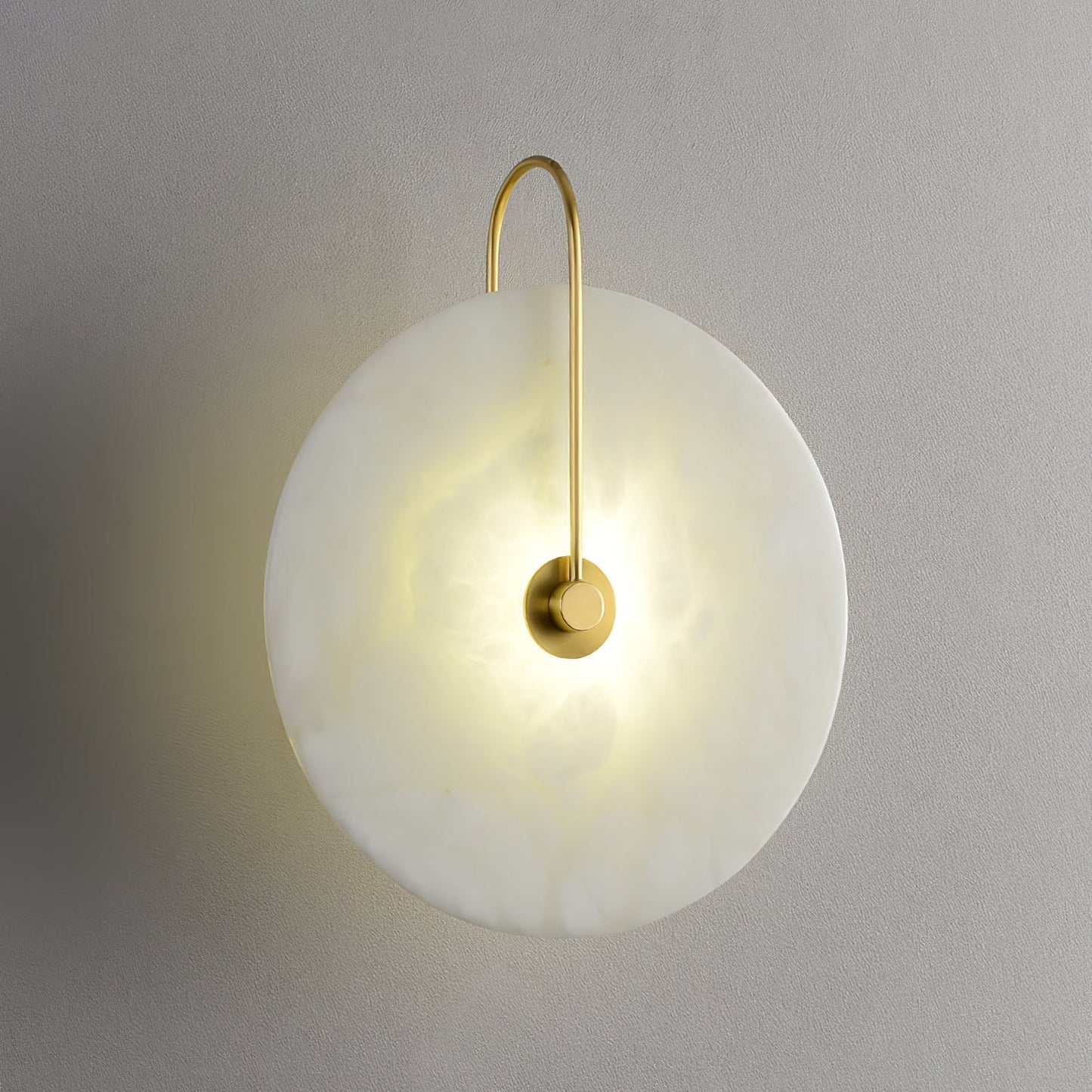 Vakkerlight Alabaster LED Wall Lamp with Gold Black Finish