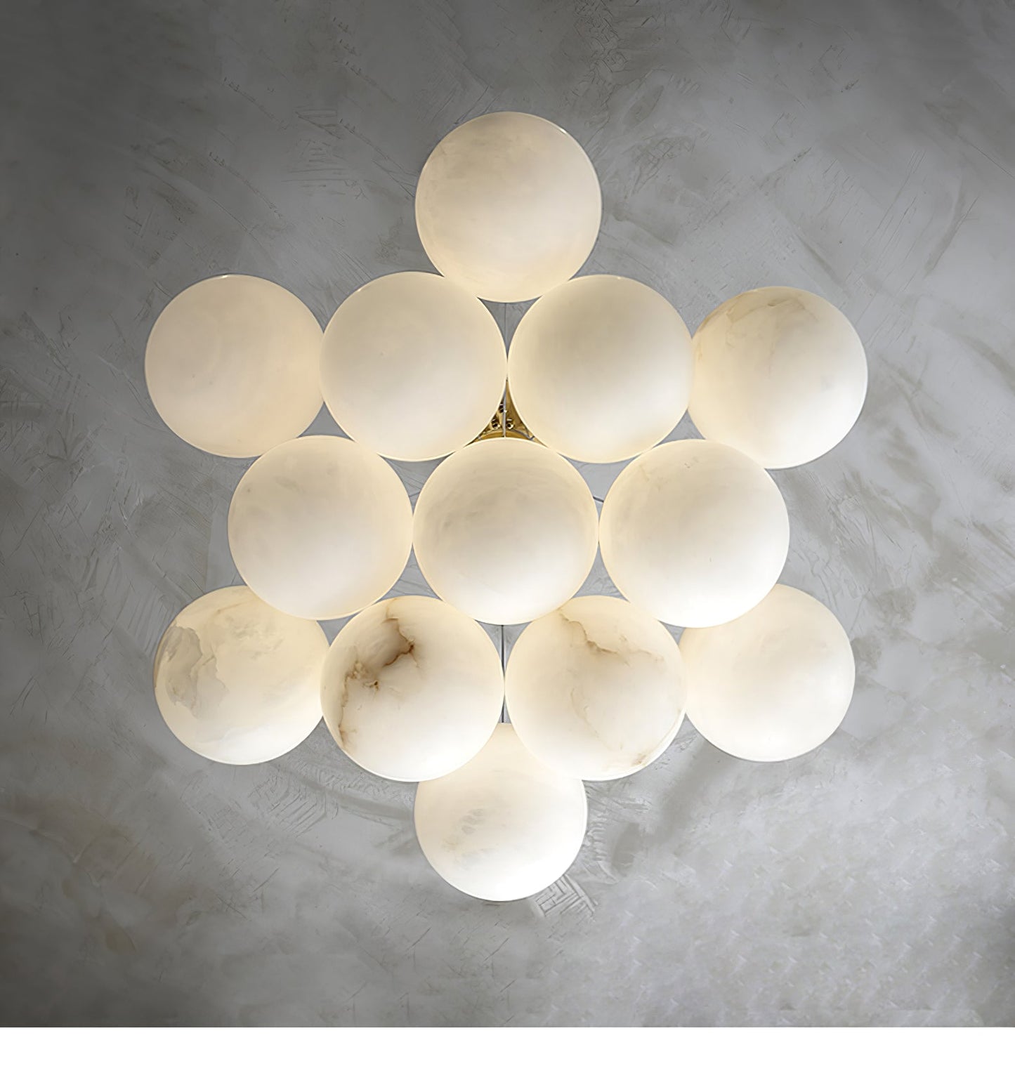 Vakkerlight Alabaster Lunar Chandelier – Modern 7‑19 Light Sphere Fixture